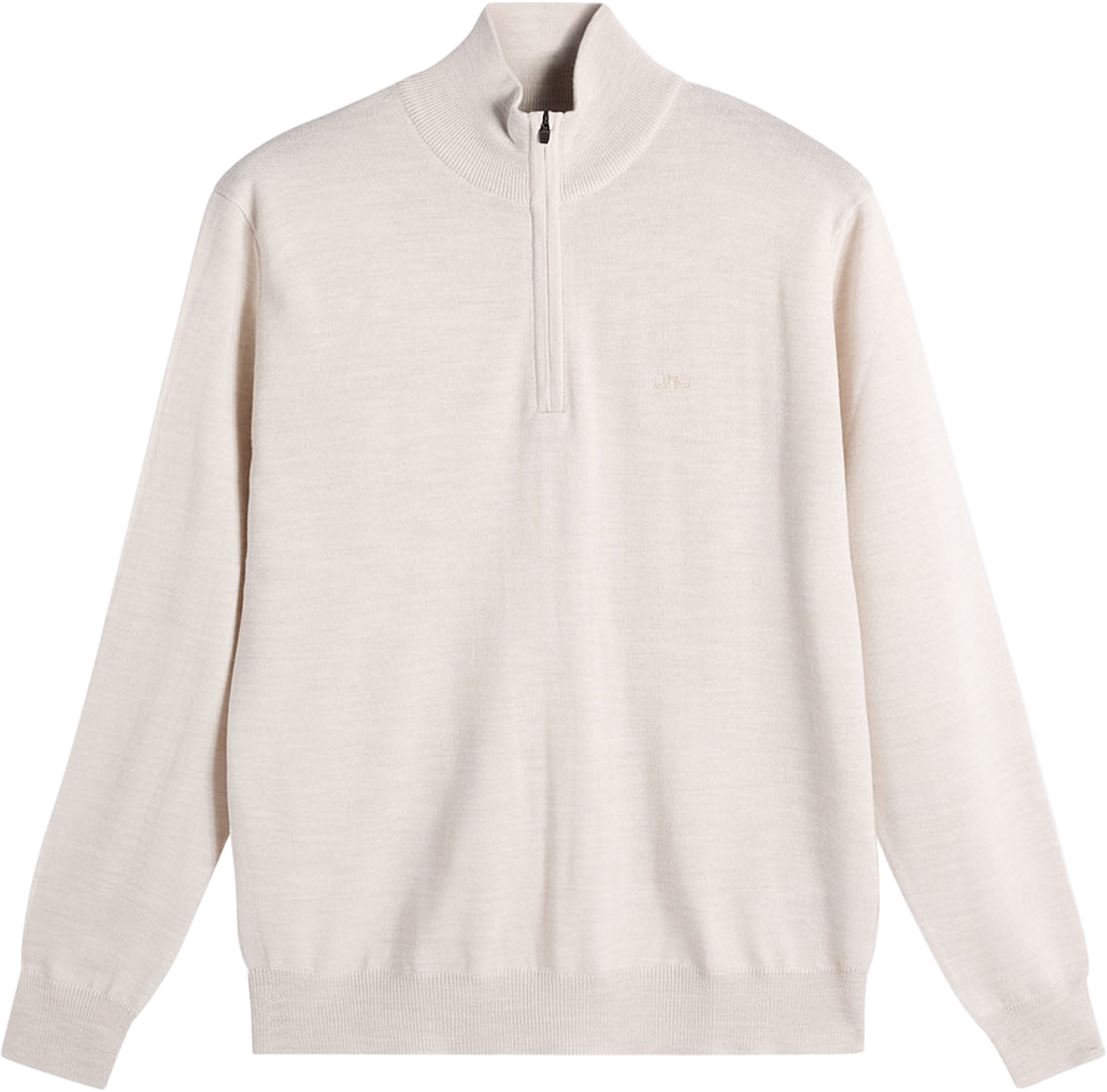 Kiyan Quarter Zip Sweater, från J.Lindeberg, i färgen Moonbeam Melange. Klicka för att öppna bilden i stort format