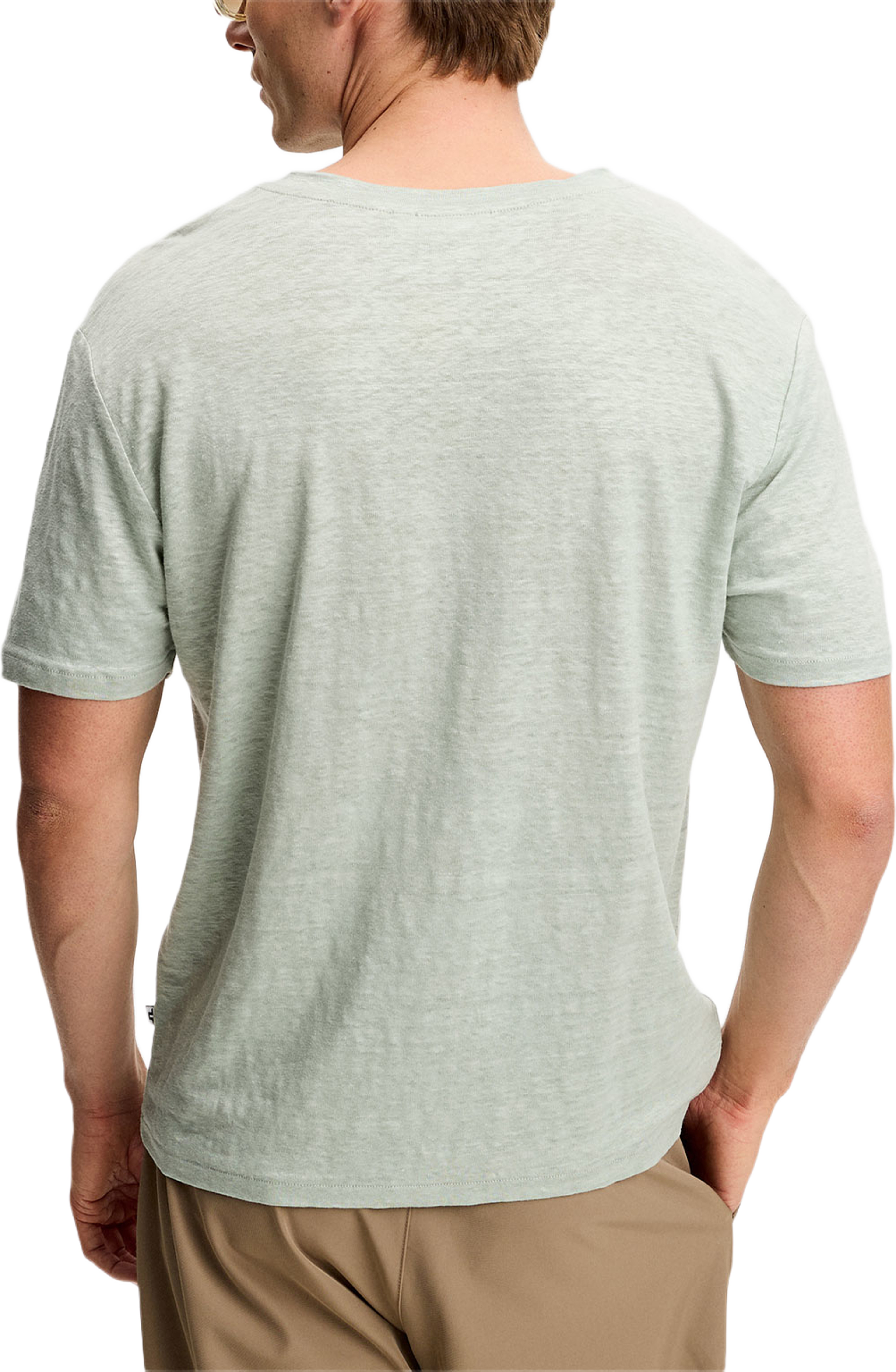 Coma Linen Tee, från J.Lindeberg, i färgen Jadeite. Klicka för att öppna bilden i stort format