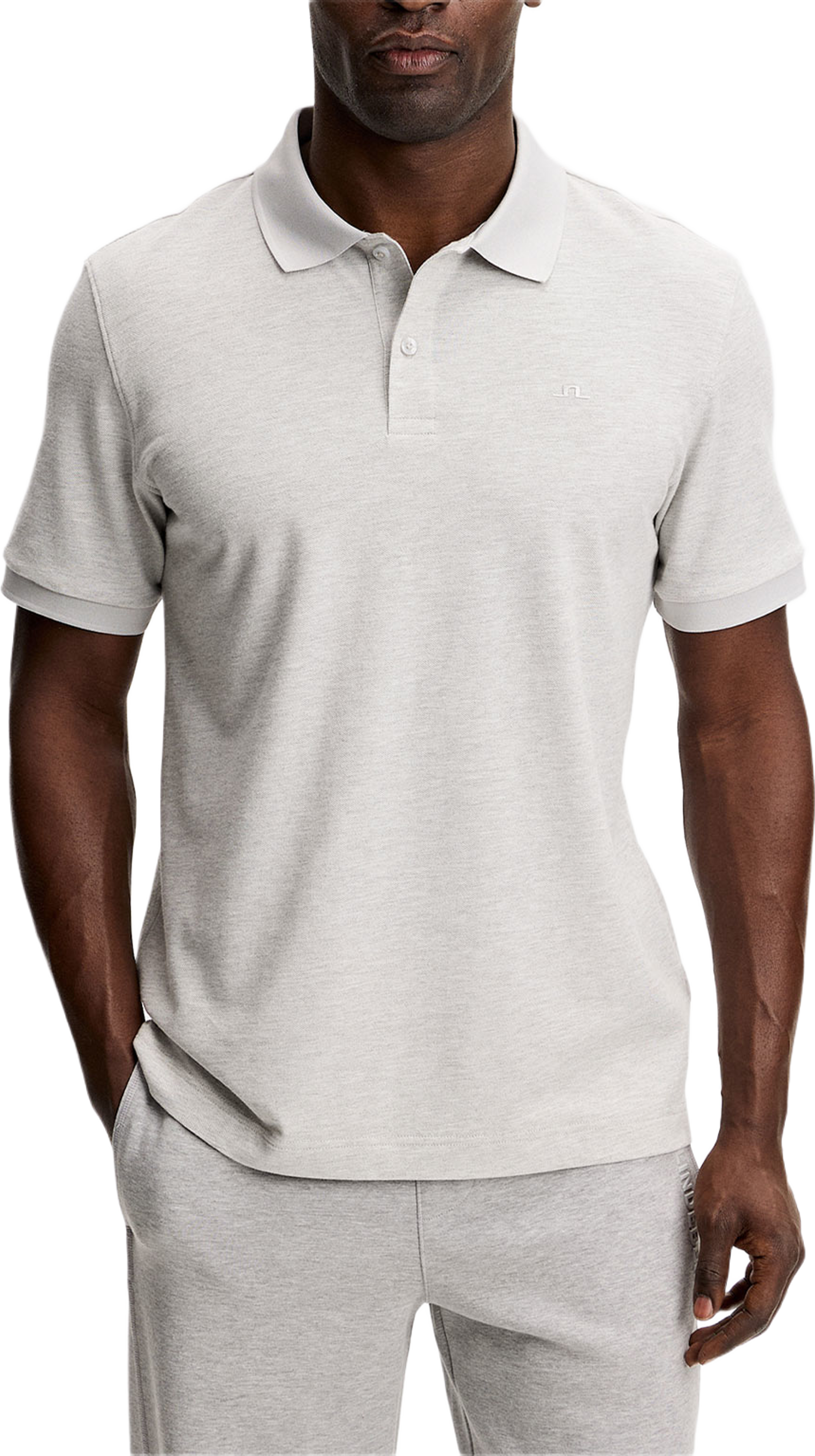 Verse Polo, från J.Lindeberg, i färgen Light Grey Melange. Klicka för att öppna bilden i stort format