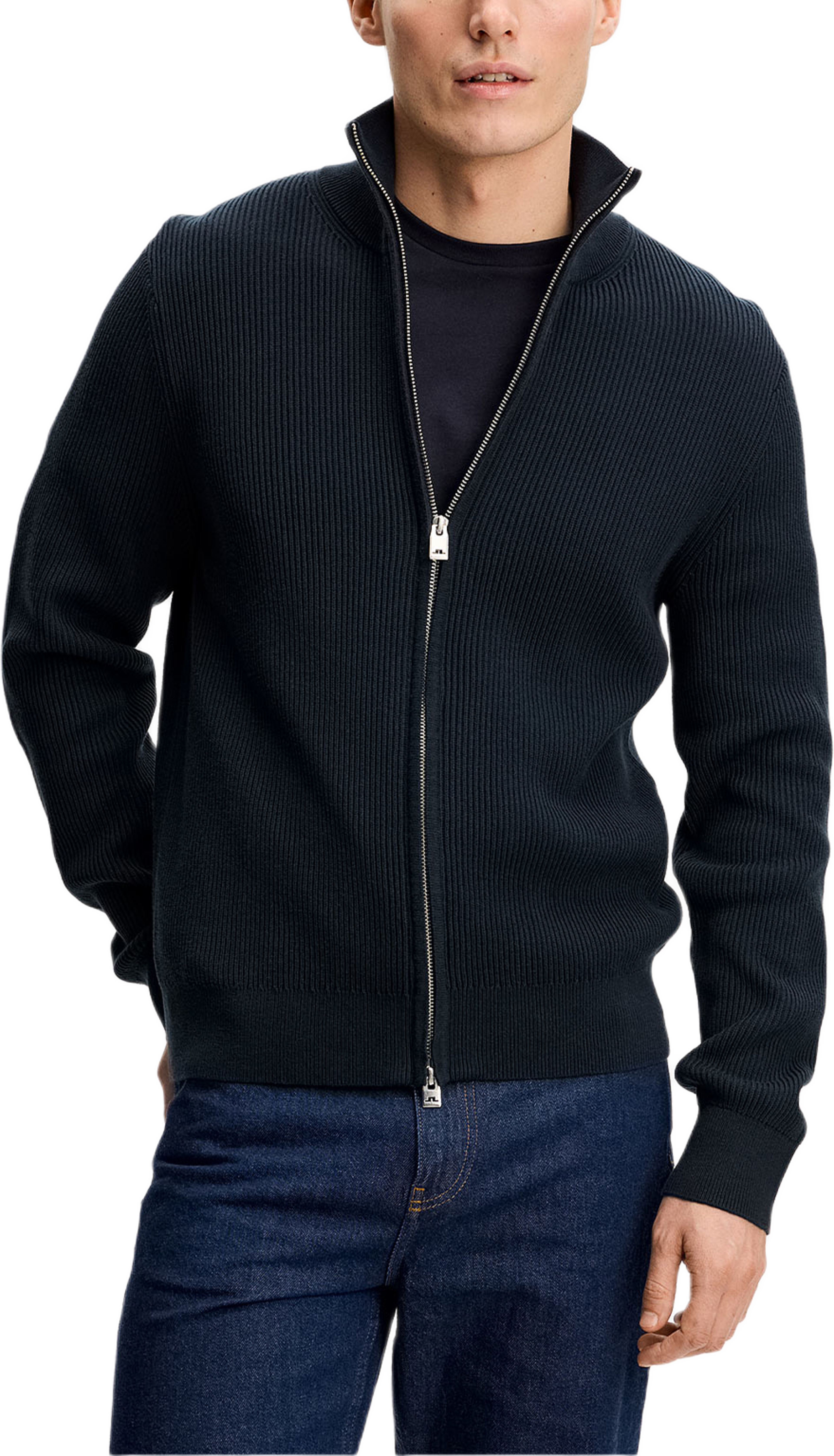 Alexis Full Zip Cardigan, från J.Lindeberg, i färgen Jl Navy. Klicka för att öppna bilden i stort format