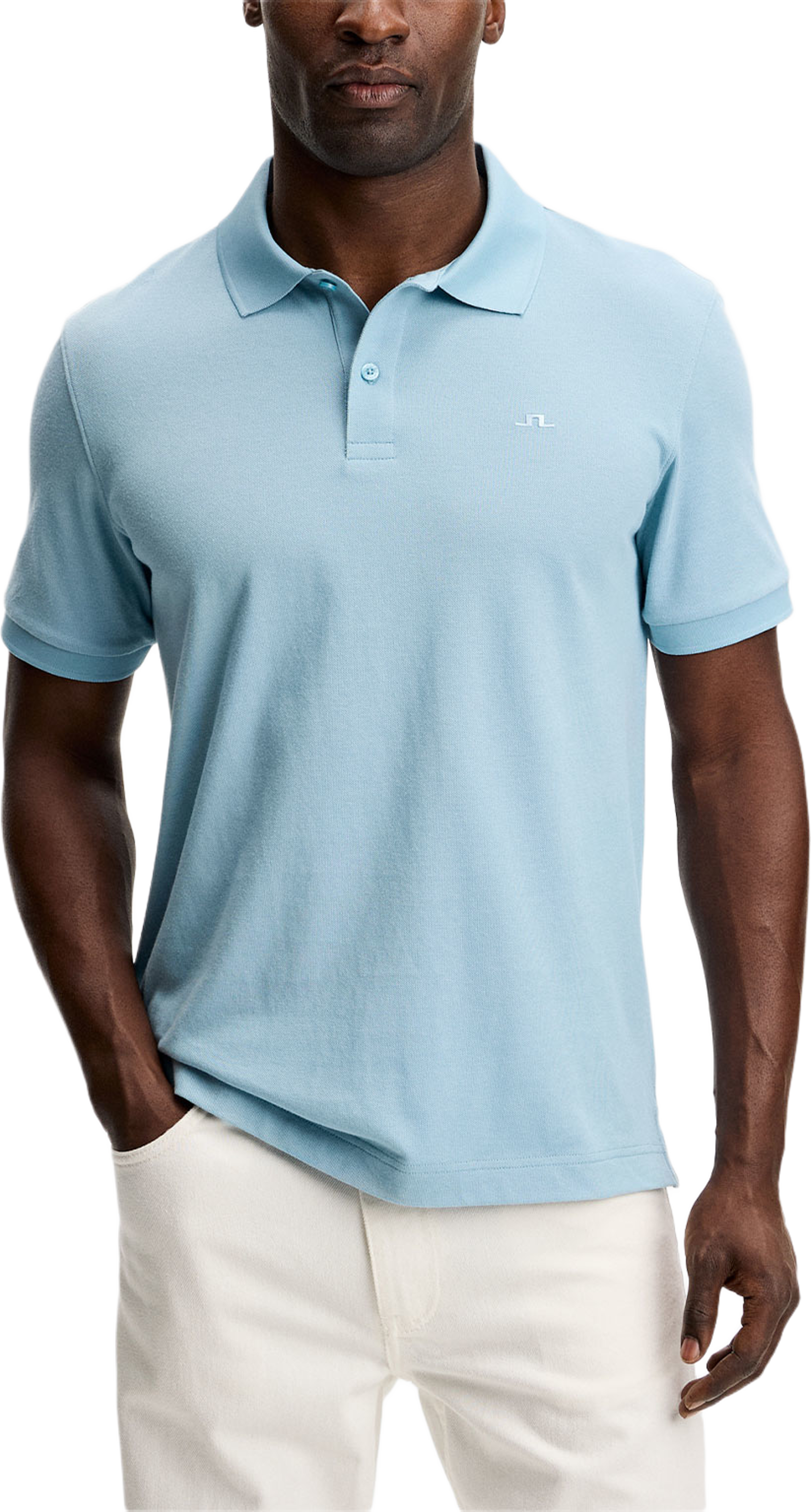 Verse Polo, från J.Lindeberg, i färgen Forget-me-not. Klicka för att öppna bilden i stort format