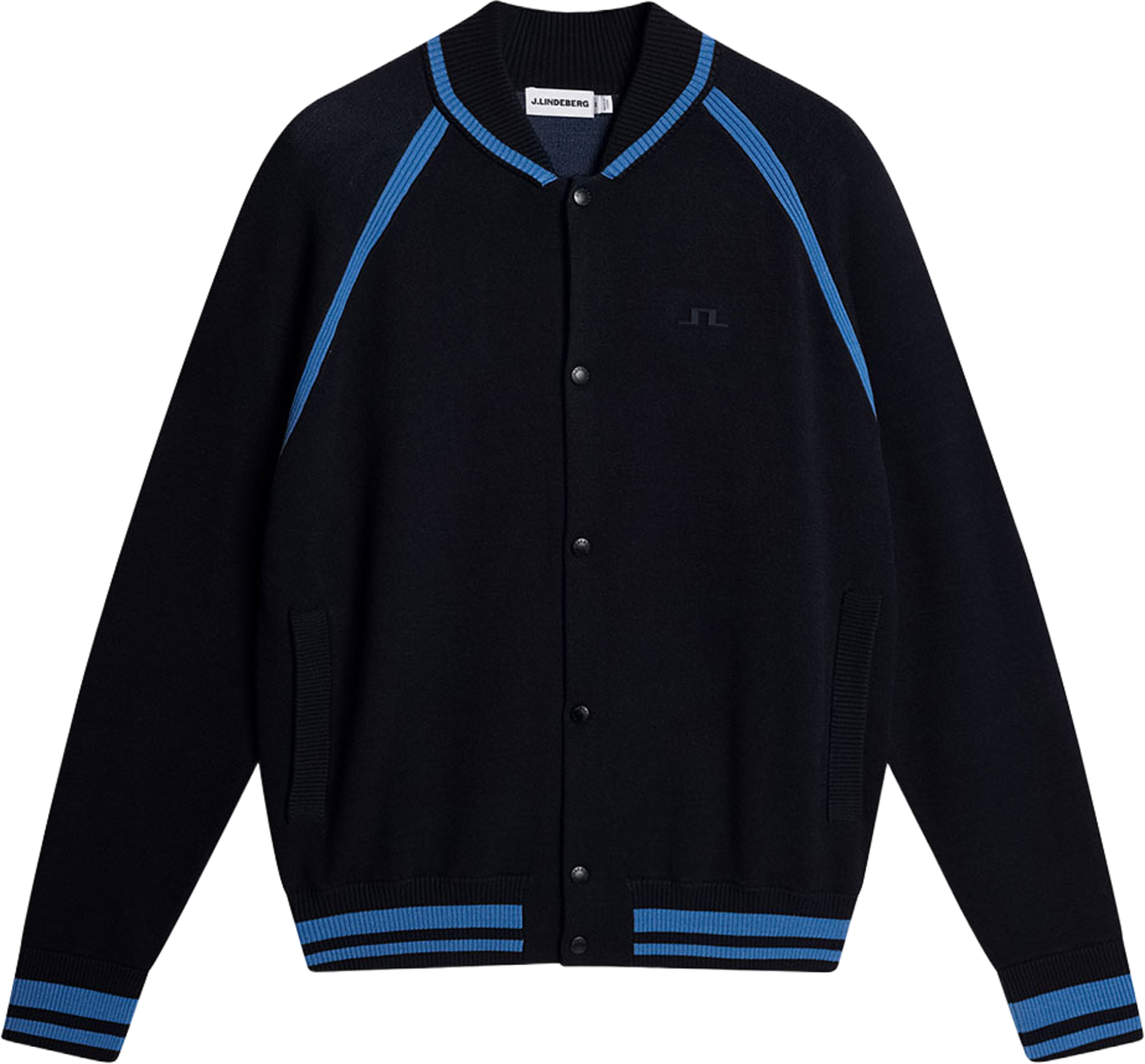 Stanley Jacquard Knit Bomber, från J.Lindeberg, i färgen Jl Navy. Klicka för att öppna bilden i stort format