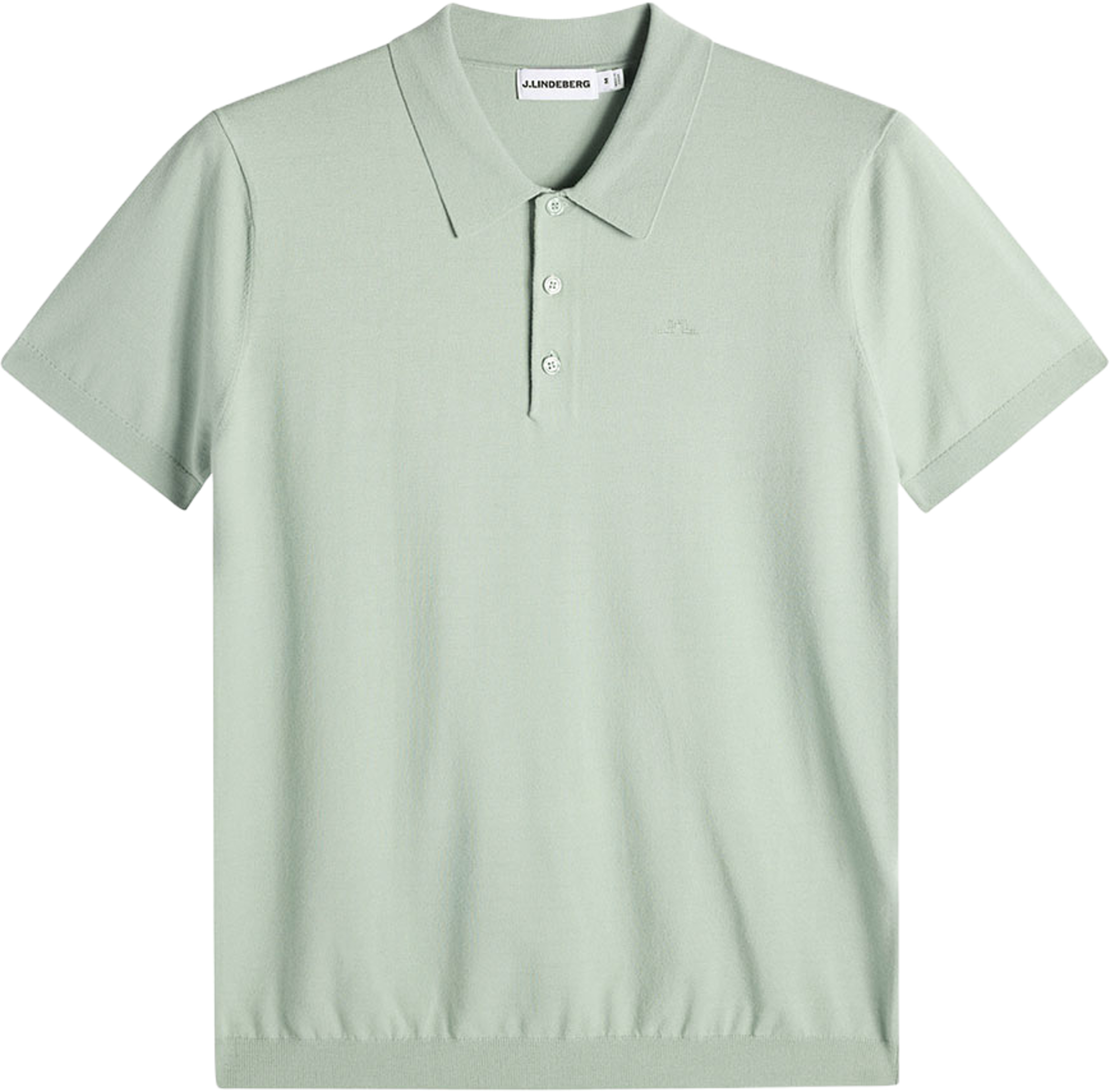 Ridge Knitted Polo, från J.Lindeberg, i färgen Jadeite. Klicka för att öppna bilden i stort format