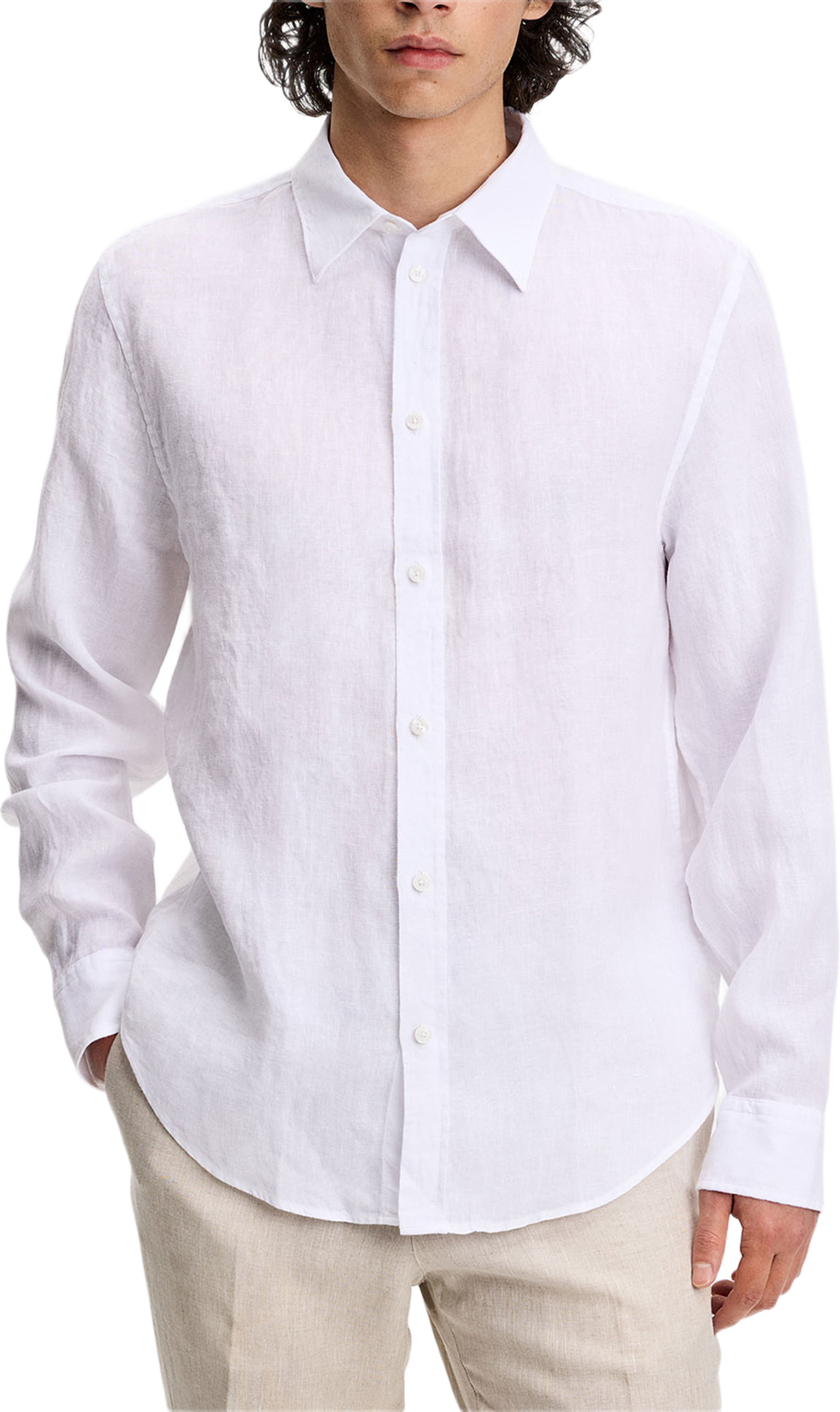 Zachary Clean Linen Shirt, från J.Lindeberg, i färgen White. Klicka för att öppna bilden i stort format