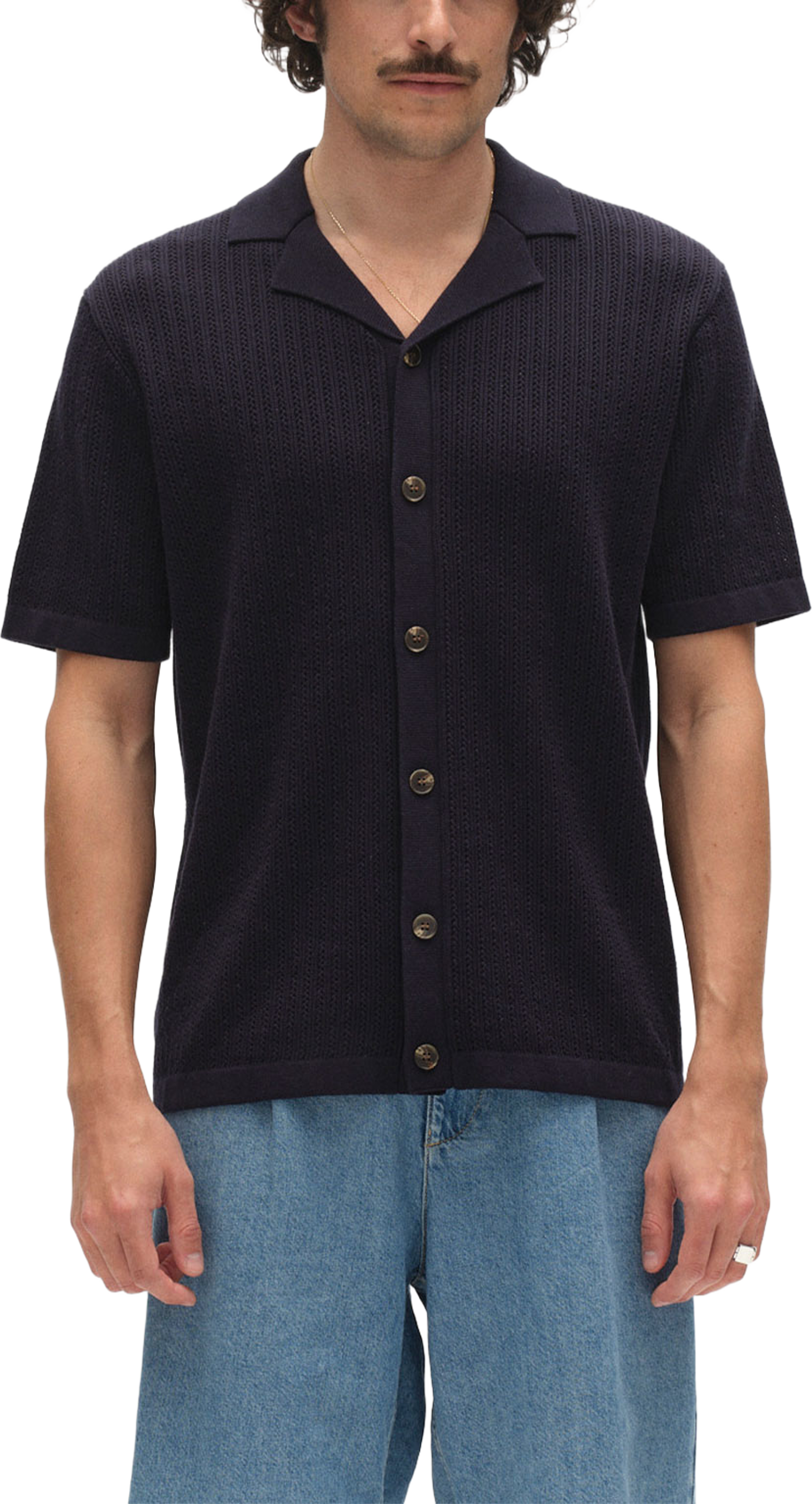 Geno Resort Bride SS Knit, från GABBA, i färgen Navy. Klicka för att öppna bilden i stort format