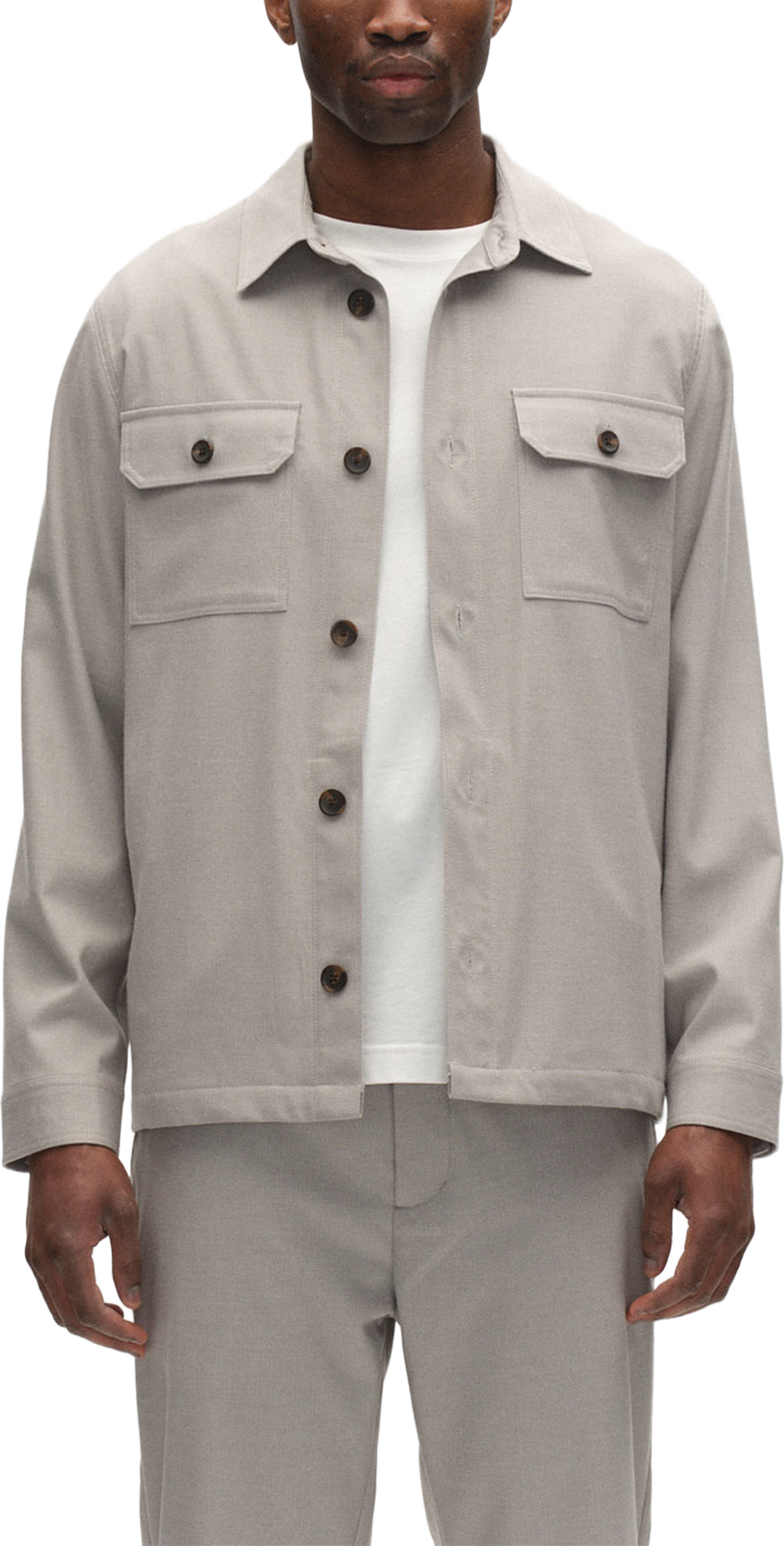 Togger Base Deme LS Overshirt, från GABBA, i färgen Mineral Gray. Klicka för att öppna bilden i stort format