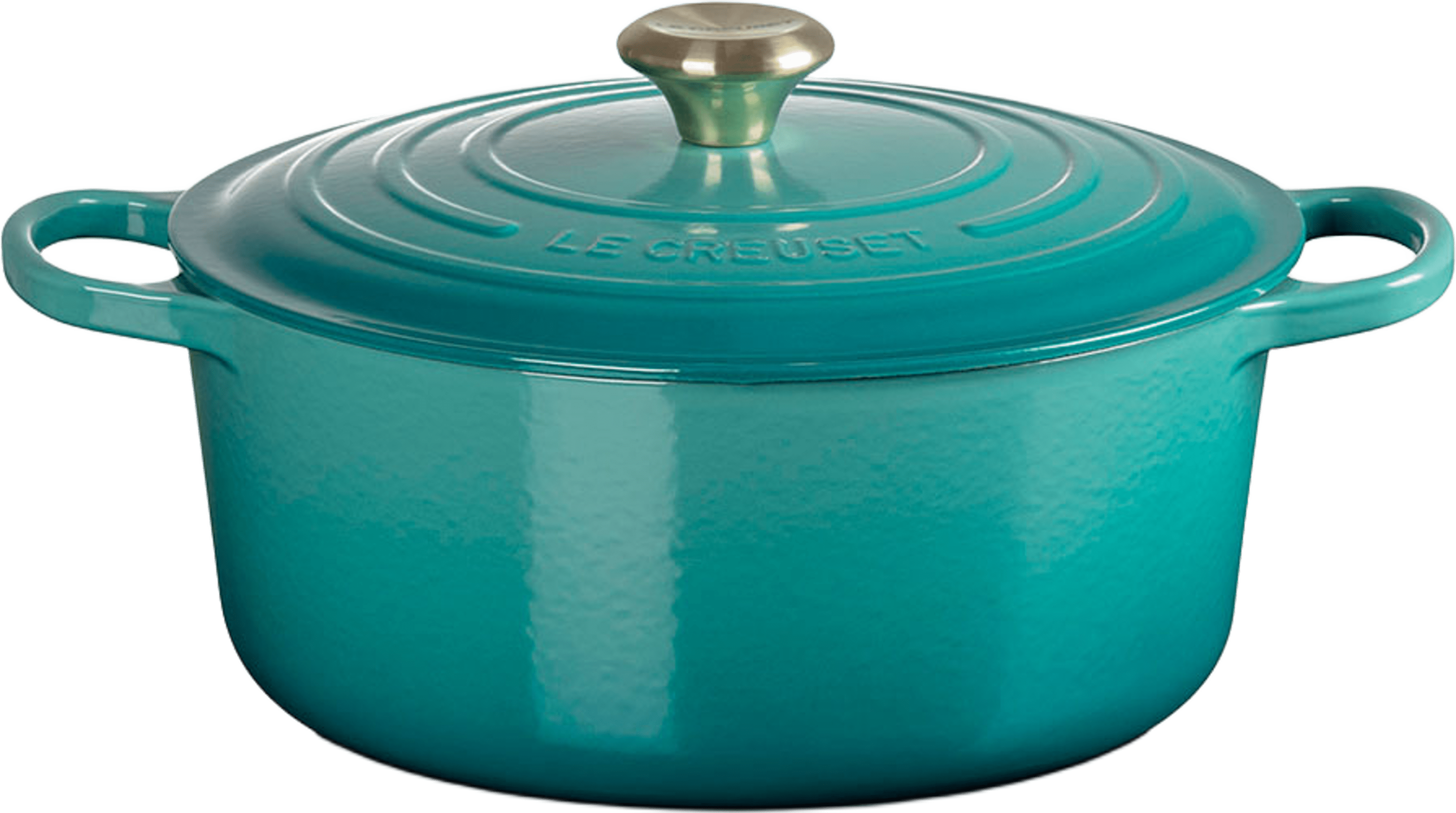 Le Creuset Signature gjutjärn rund gryta 28cm Bleu Riviera, från Le Creuset, i färgen Bleu Riviera. Klicka för att öppna bilden i stort format