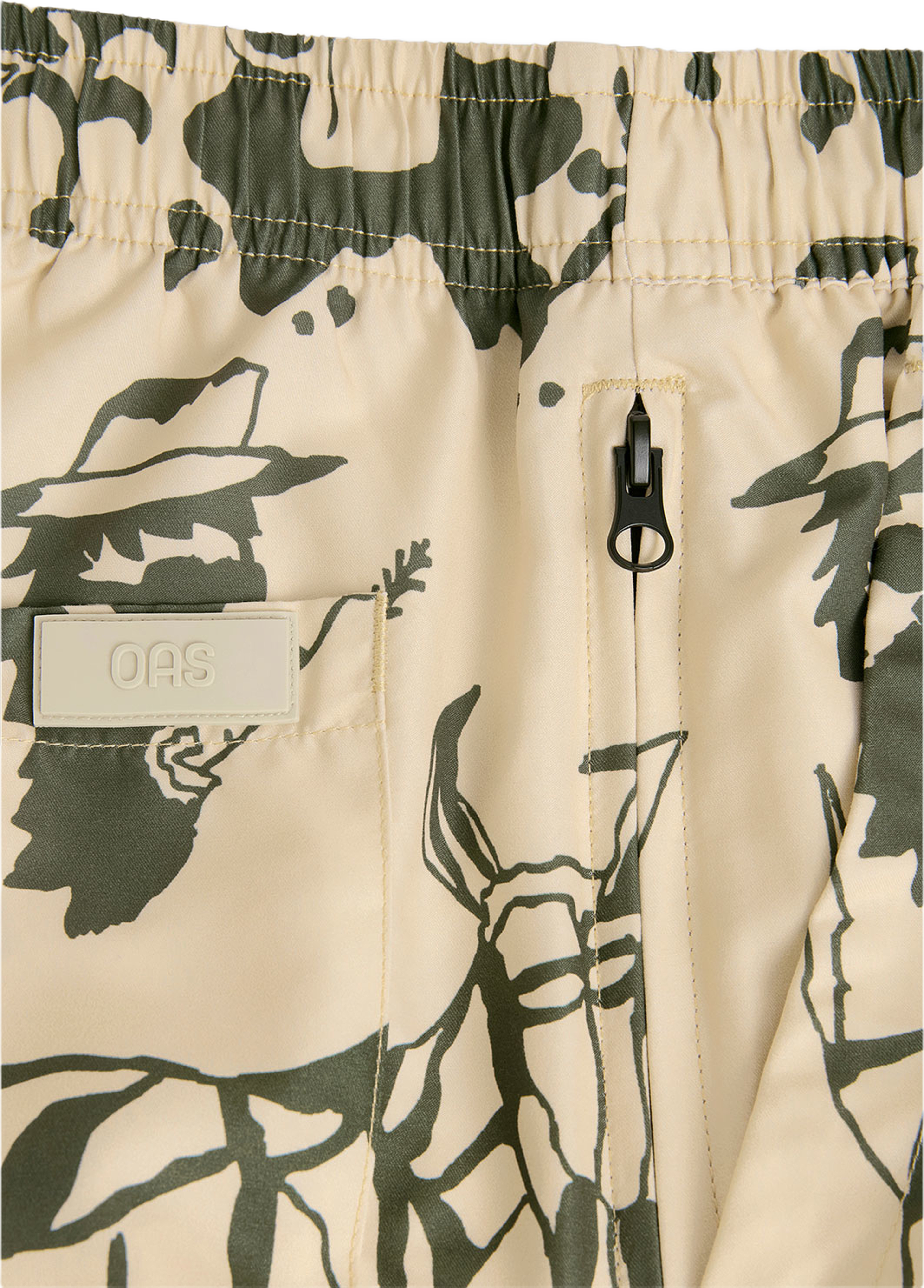 Poplan Swim Shorts, från OAS, i färgen Beige. Klicka för att öppna bilden i stort format
