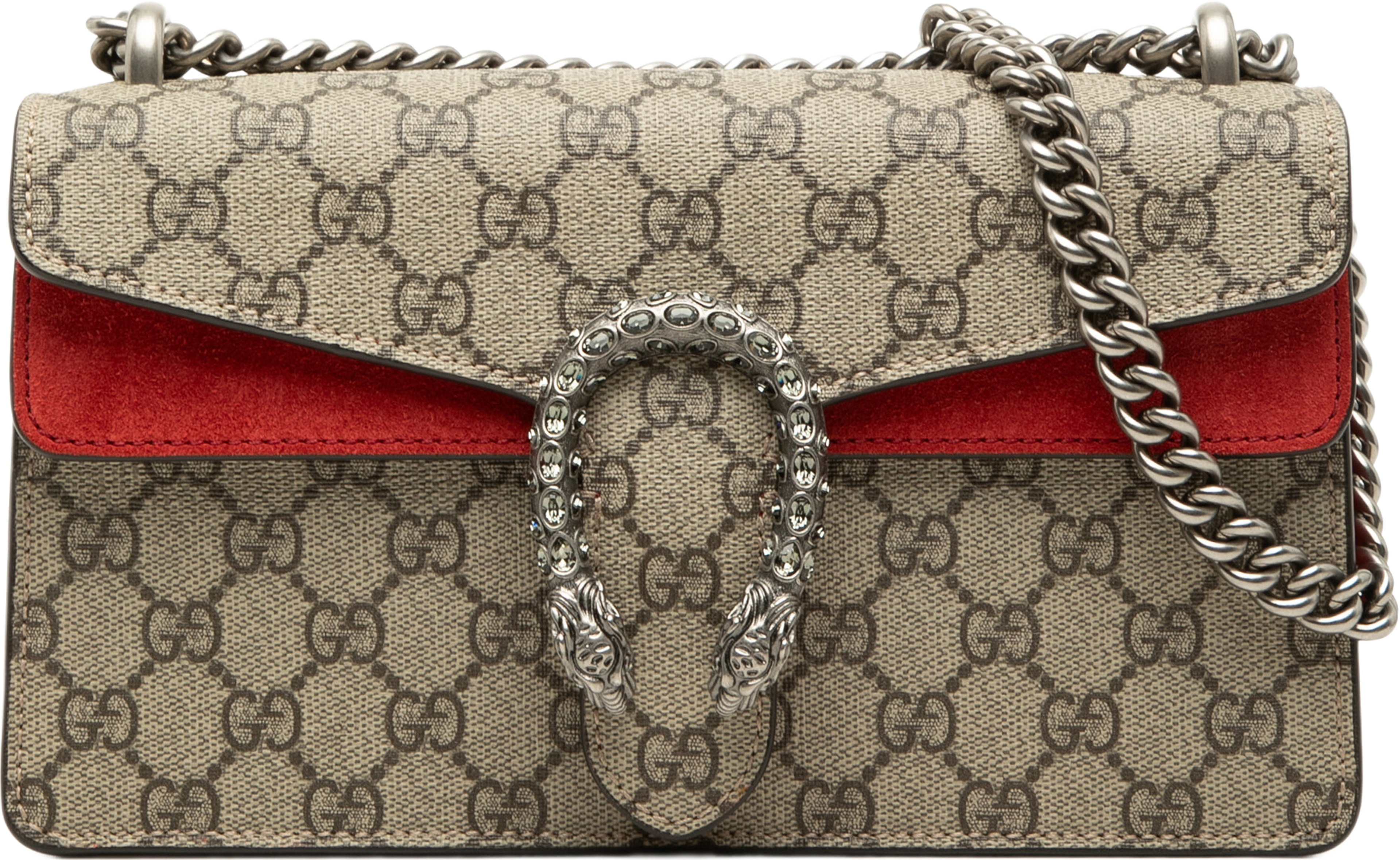 Gucci Medium Gg Supreme Dionysus Crossbody, från Luxclusif, i färgen beige. Klicka för att öppna bilden i stort format