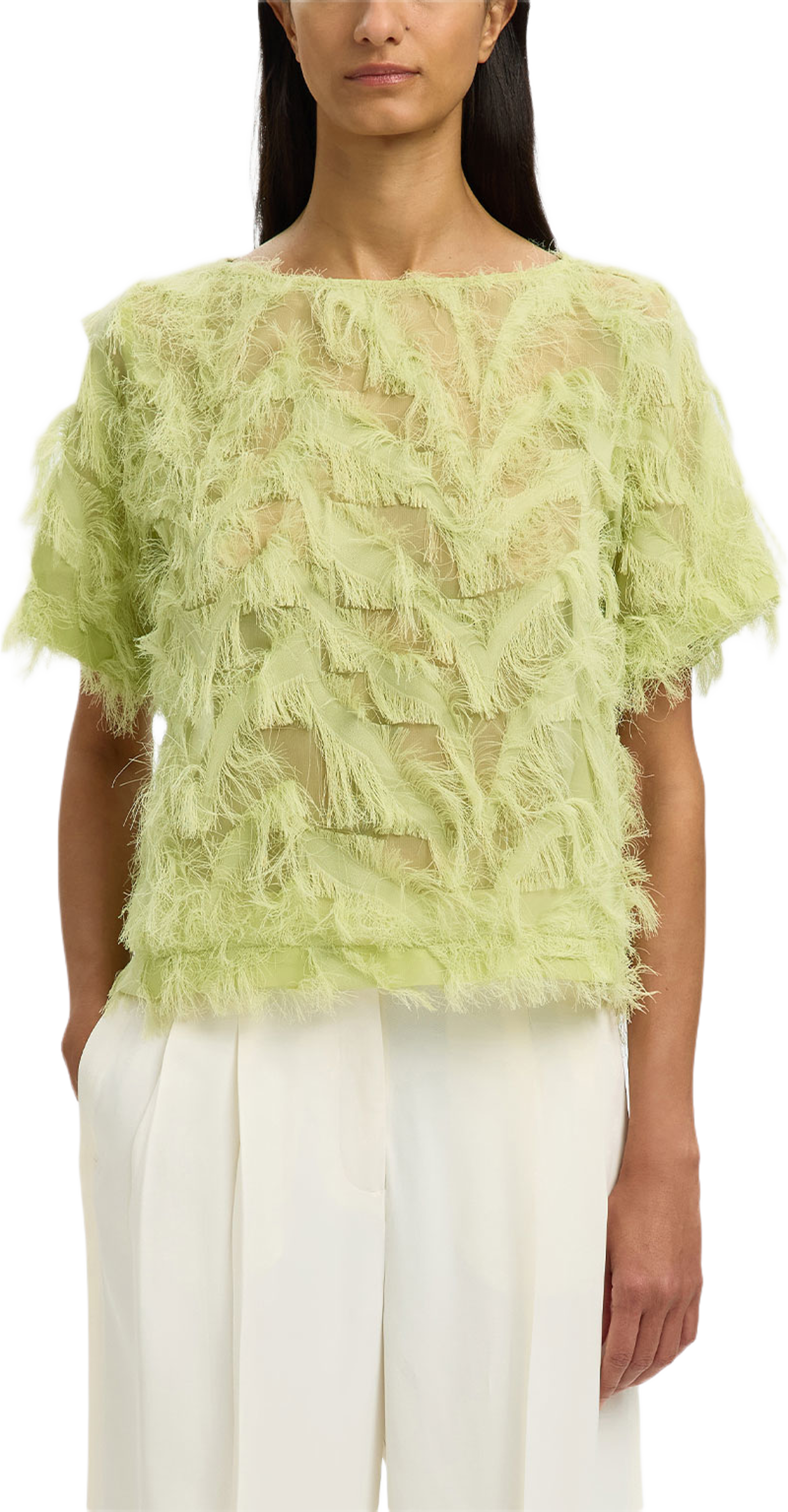 Myline Boat Neck Top, från Selected Femme, i färgen Lint. Klicka för att öppna bilden i stort format