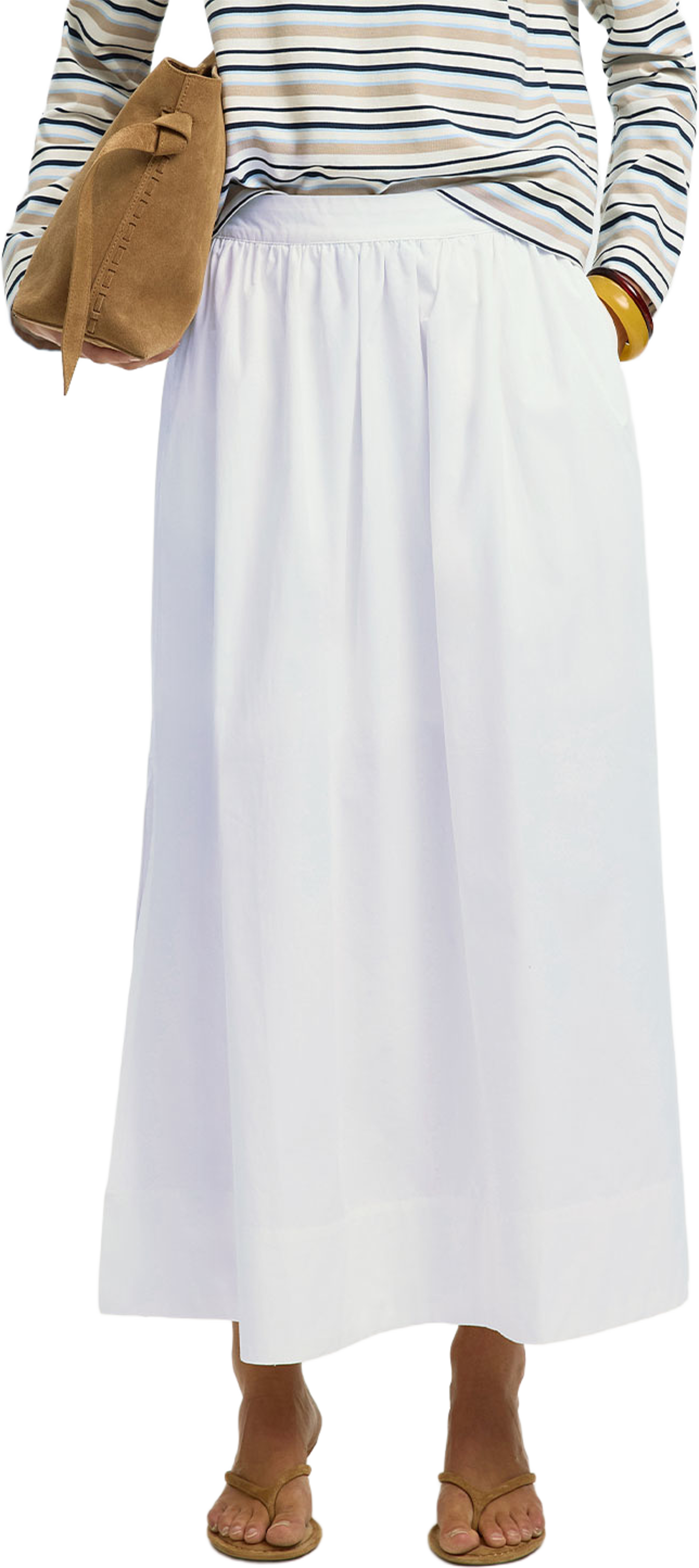 Blair Skirt, från Selected Femme, i färgen Bright White. Klicka för att öppna bilden i stort format