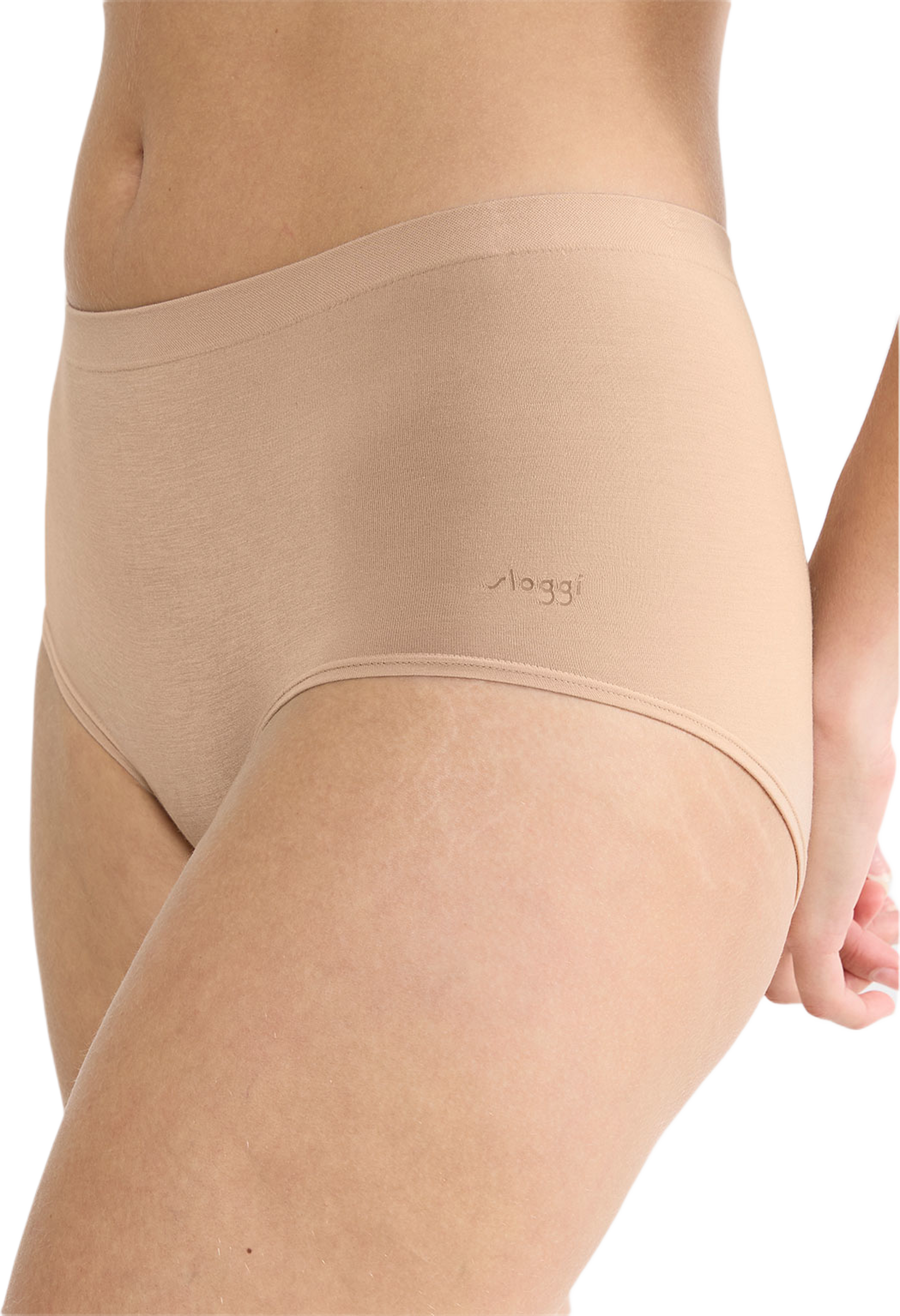 GO Sense Highwaist 2P, från Sloggi, i färgen Peanut Butter. Klicka för att öppna bilden i stort format