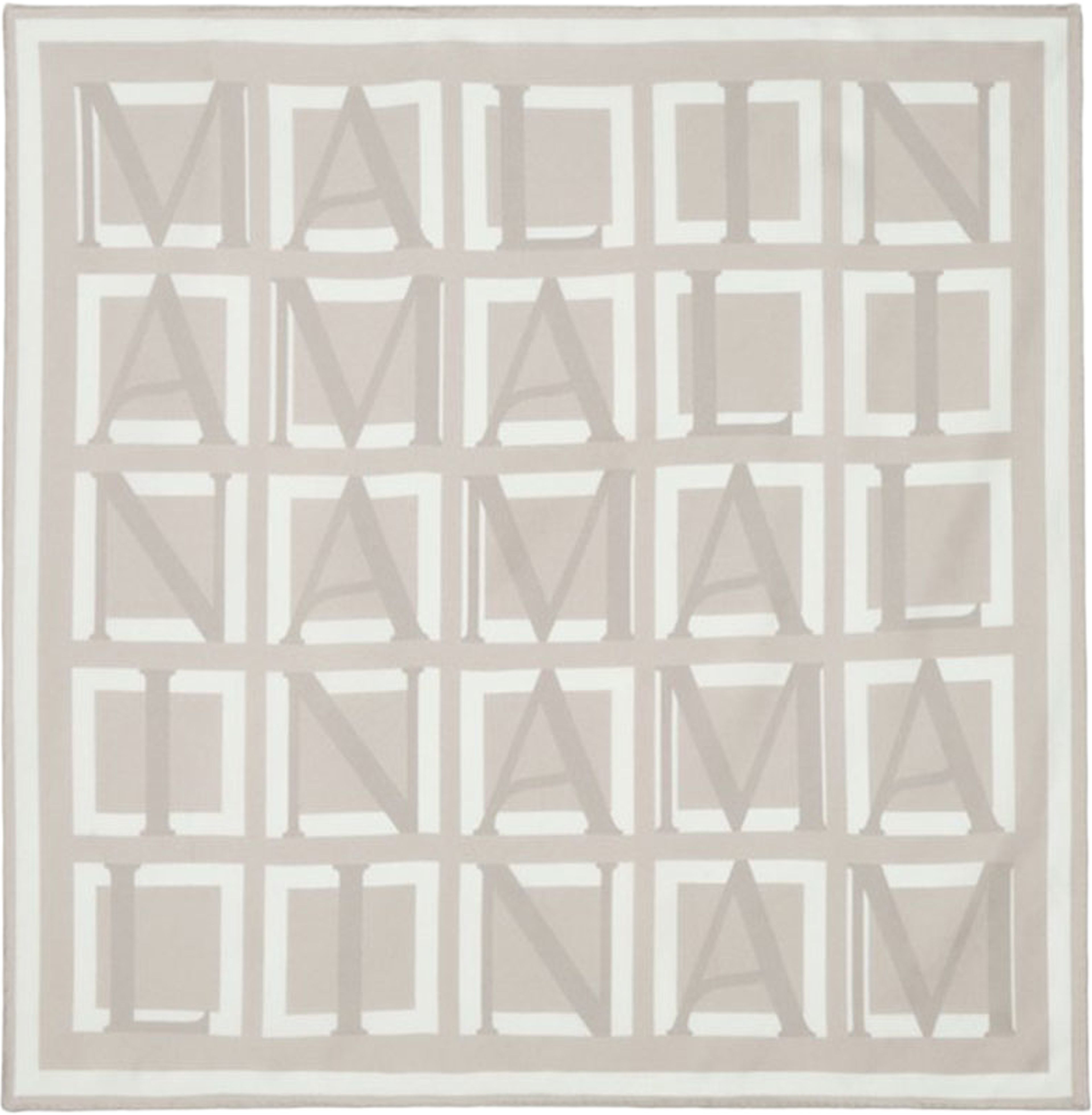 Silk scarf, från Malina, i färgen Monogram Taupe1. Klicka för att öppna bilden i stort format