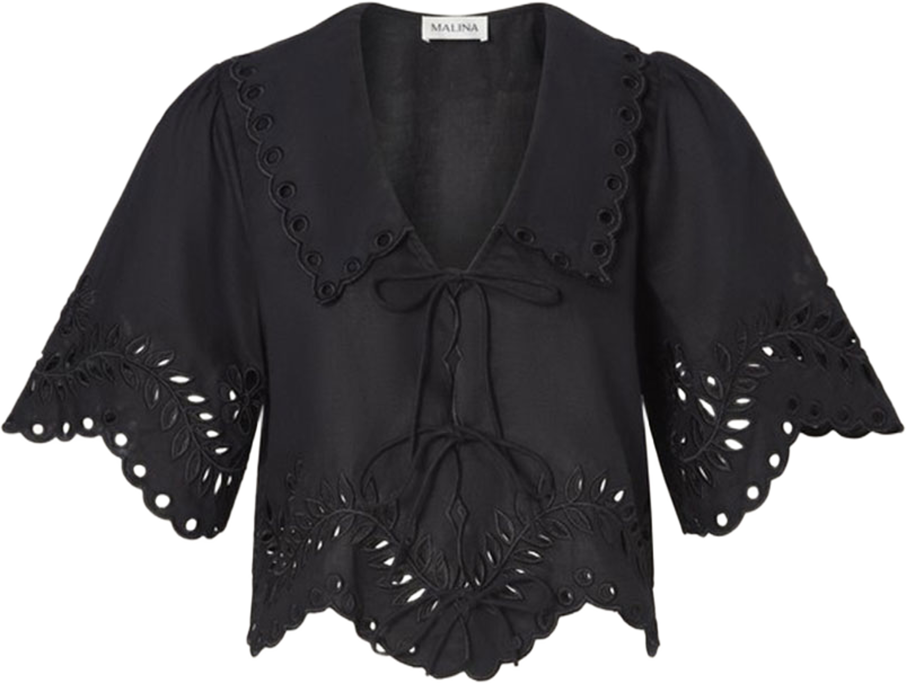 Estela Blouse, från Malina, i färgen Black3. Klicka för att öppna bilden i stort format