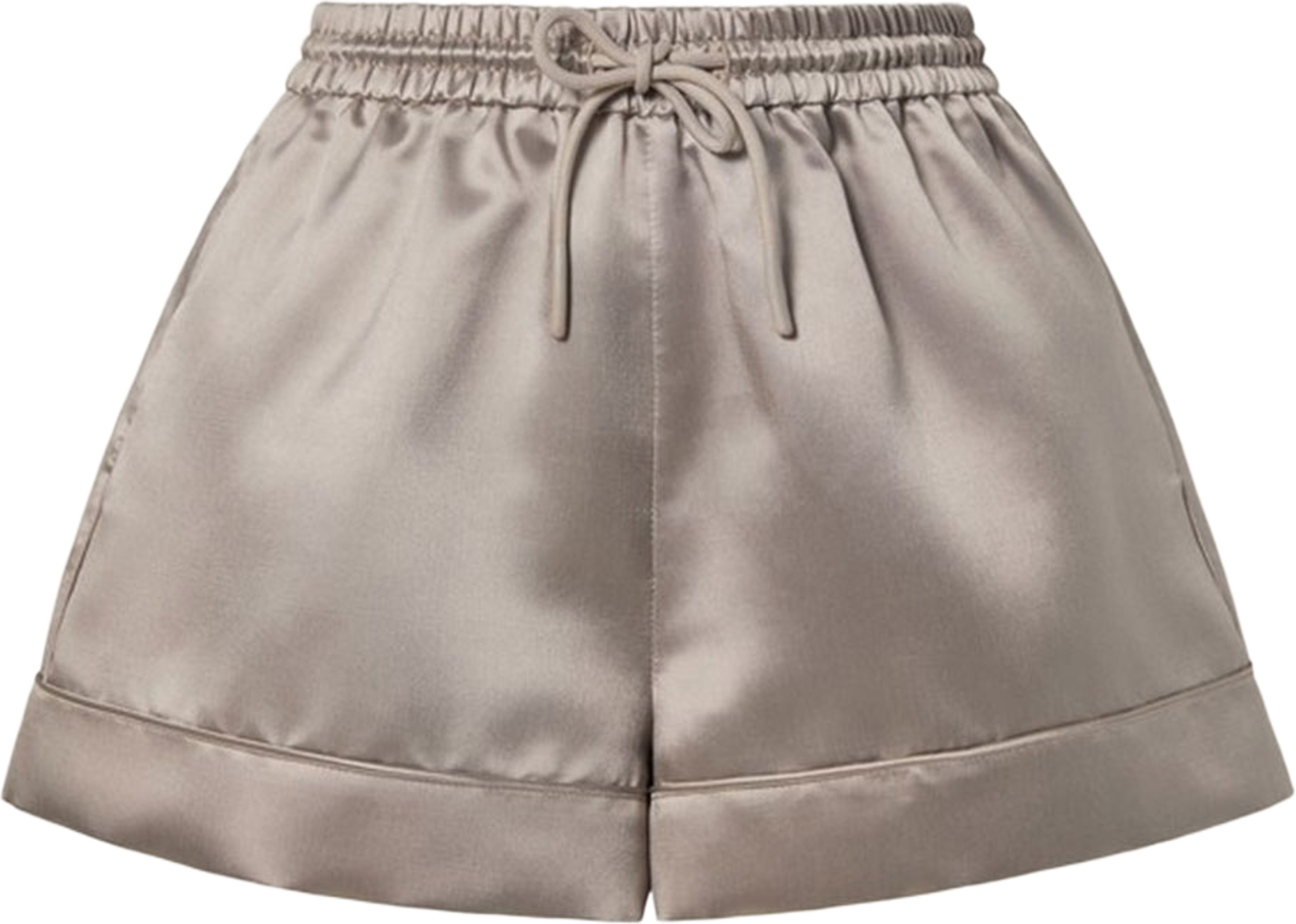 Cecely Heavy Satin Drawstring Shorts, från Malina, i färgen Graphite2. Klicka för att öppna bilden i stort format