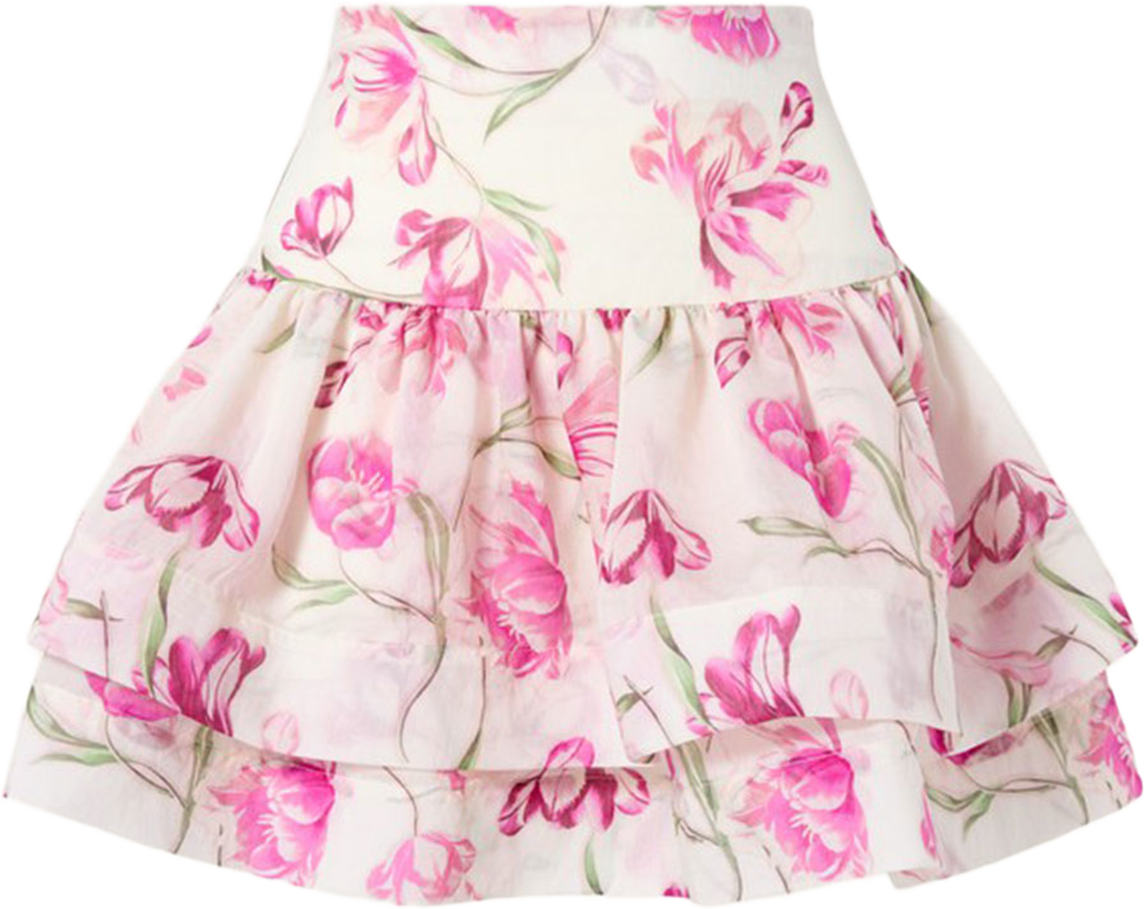 Fantine Ruffled Mini Skirt, från Malina, i färgen Tulip Pink4. Klicka för att öppna bilden i stort format