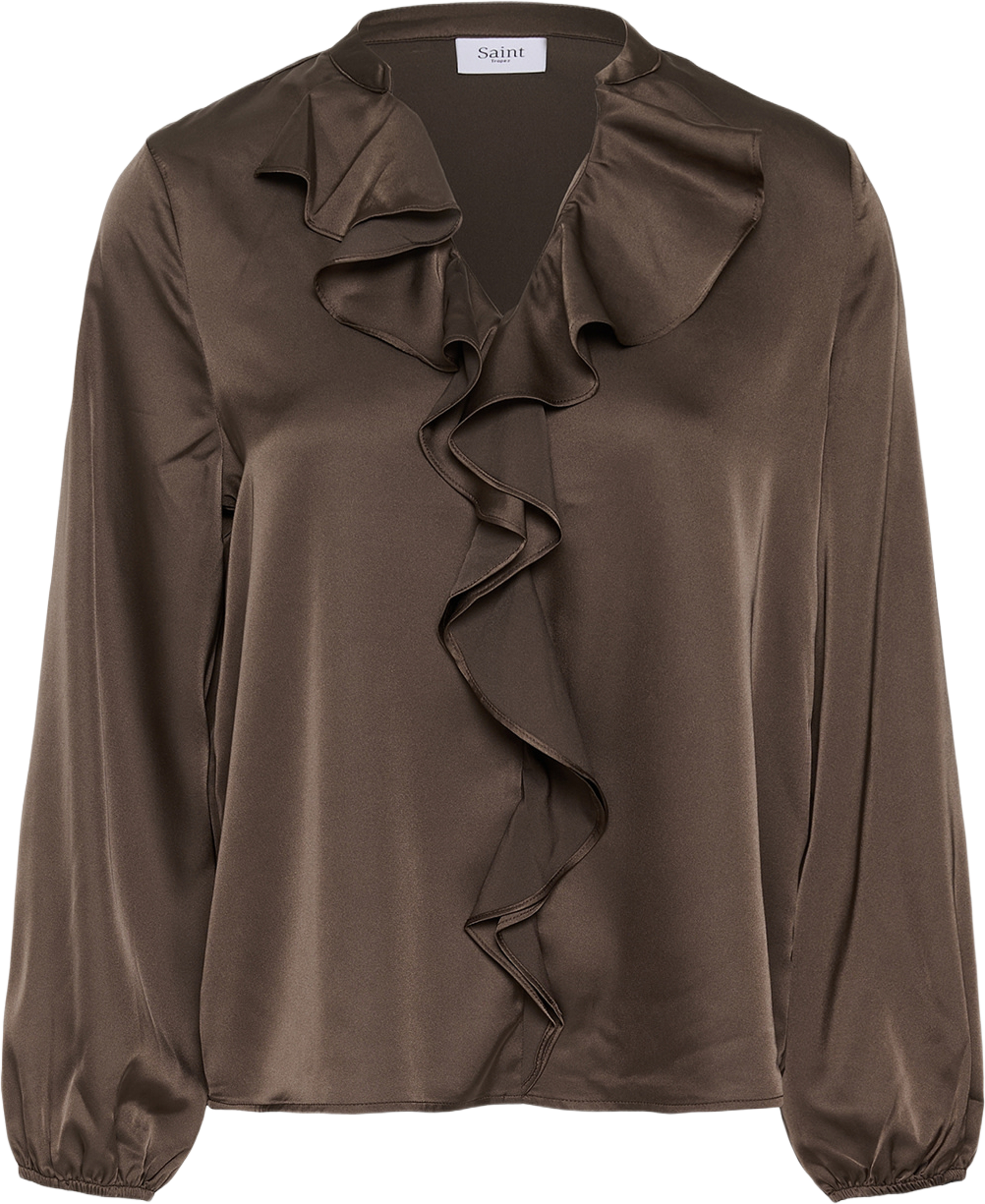 LodisaSZ Blouse, från Saint Tropez, i färgen Chocolate Brown. Klicka för att öppna bilden i stort format