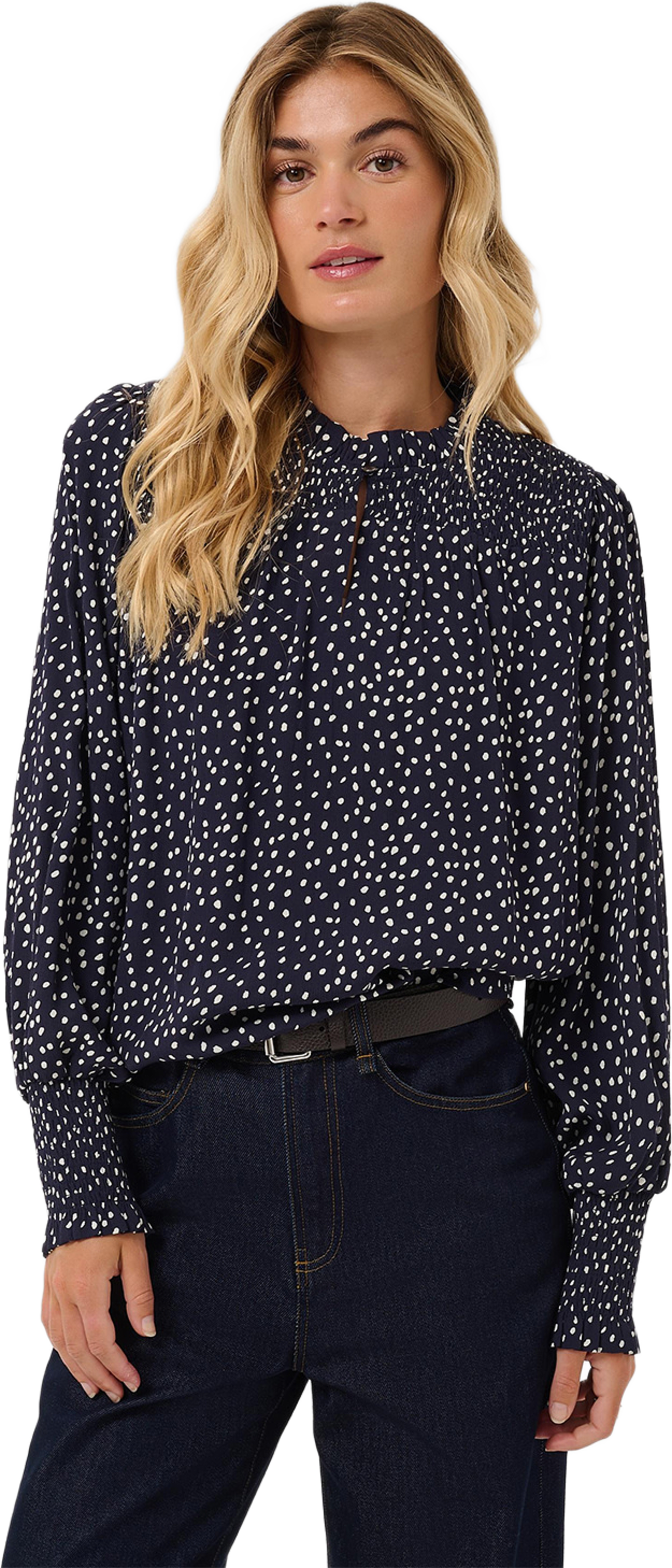 MalikaSZ Blouse, från Saint Tropez, i färgen Nightsky Ice Drea Dot. Klicka för att öppna bilden i stort format