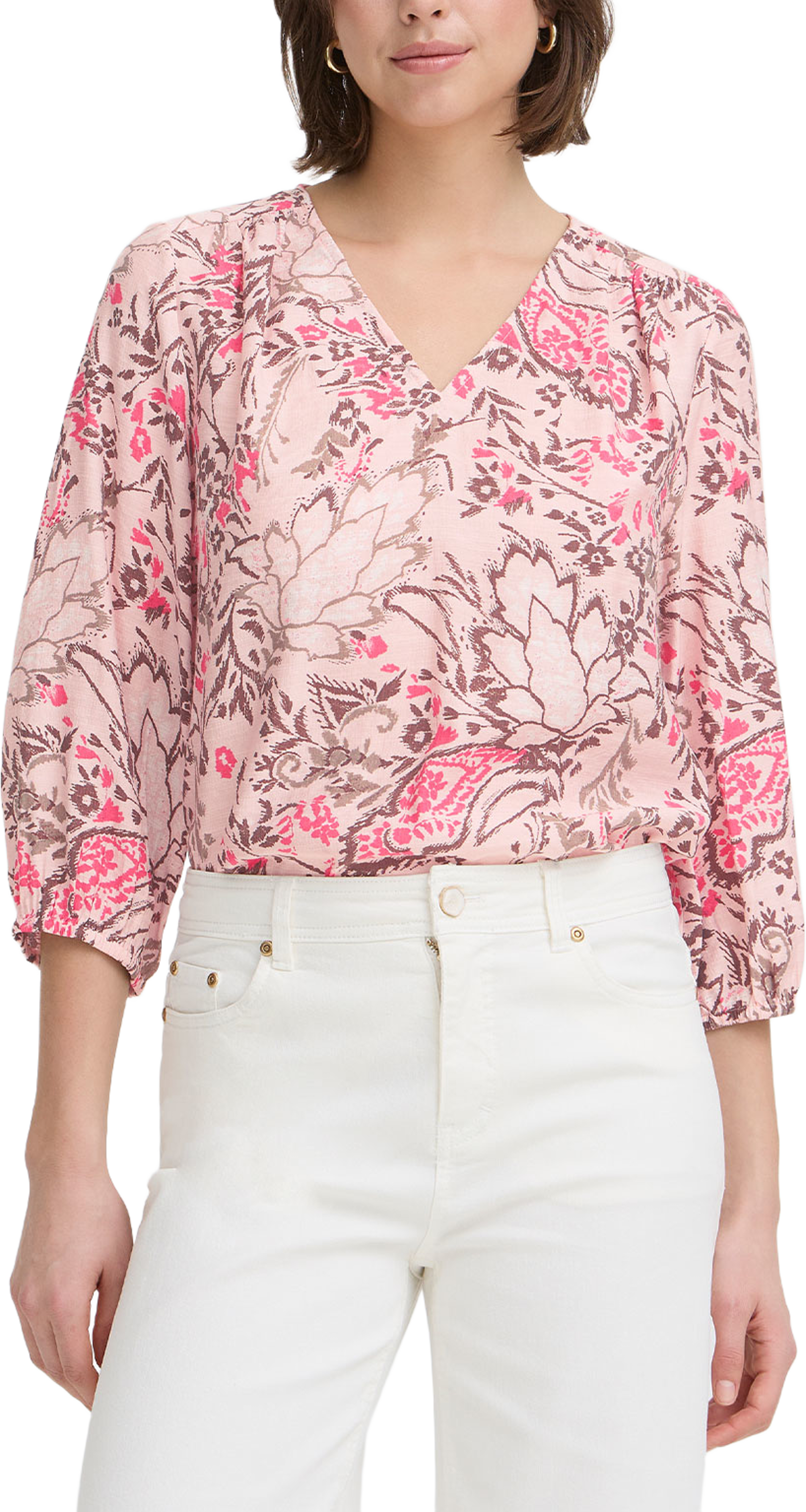 FRARIANA Blouse, från Fransa, i färgen Femi Bouquet Lotus. Klicka för att öppna bilden i stort format