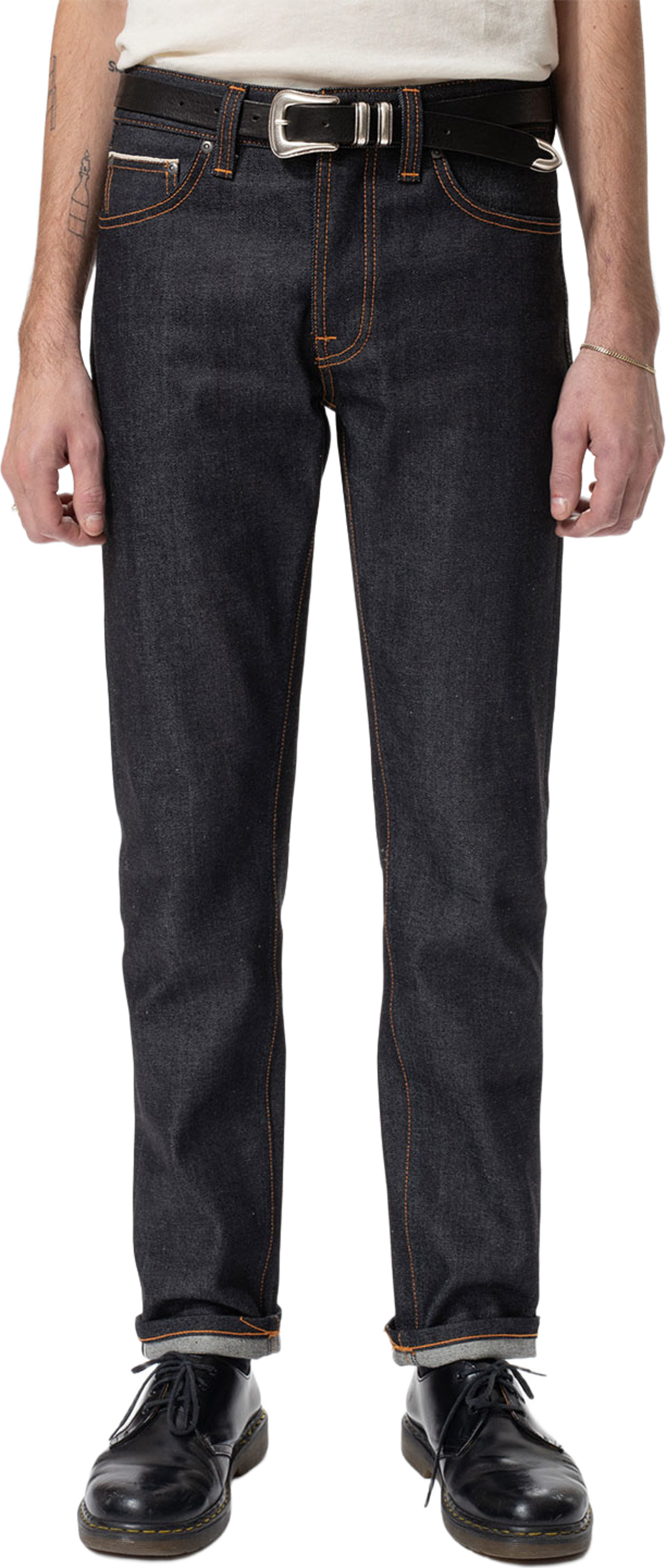 Solid Ollie Dry Japan Selvage, från Nudie Jeans, i färgen Dry Japan Selvage. Klicka för att öppna bilden i stort format