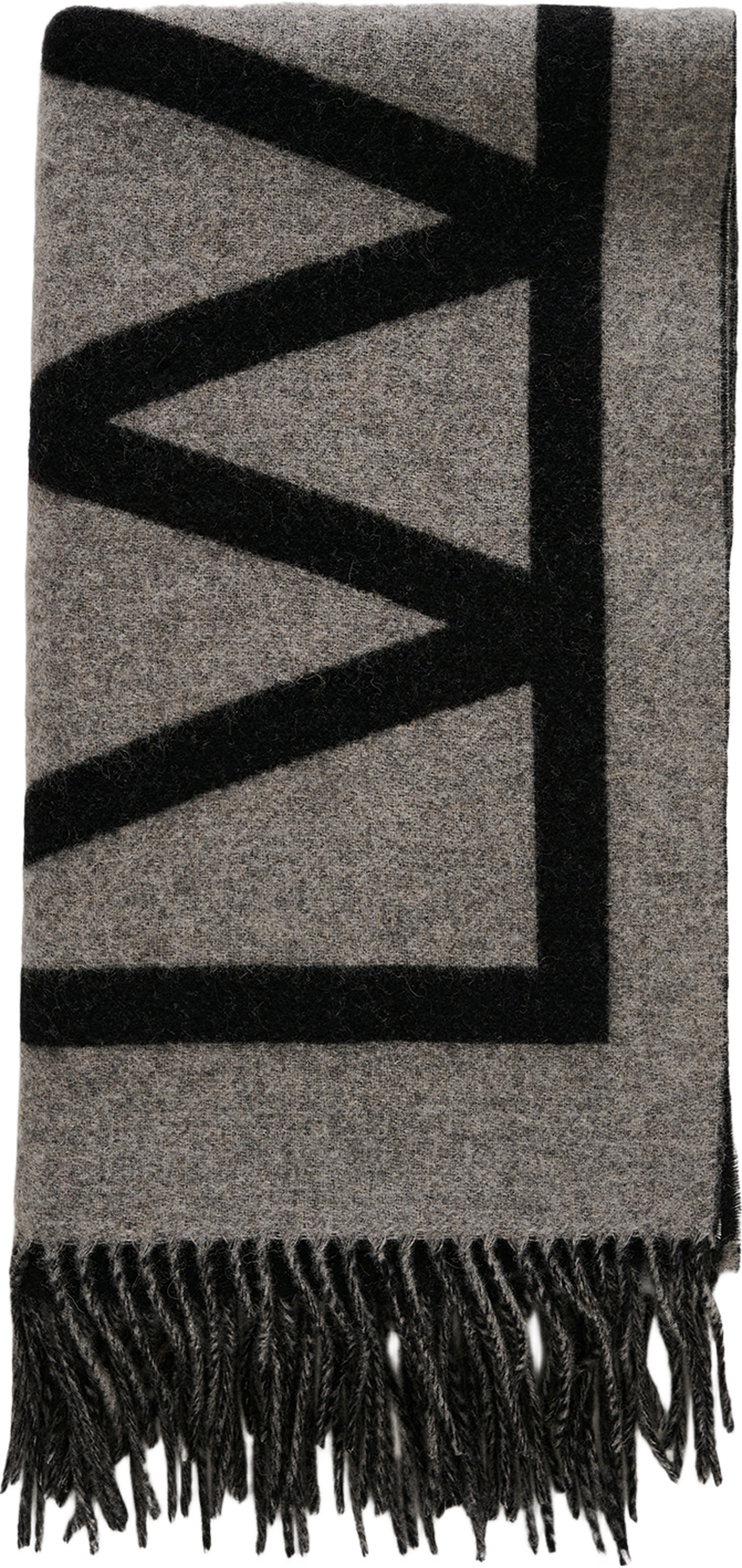 MyrtheIW Logo Scarf; InWear Scarf, från Inwear, i färgen Medium Grey Melange Logo. Klicka för att öppna bilden i stort format