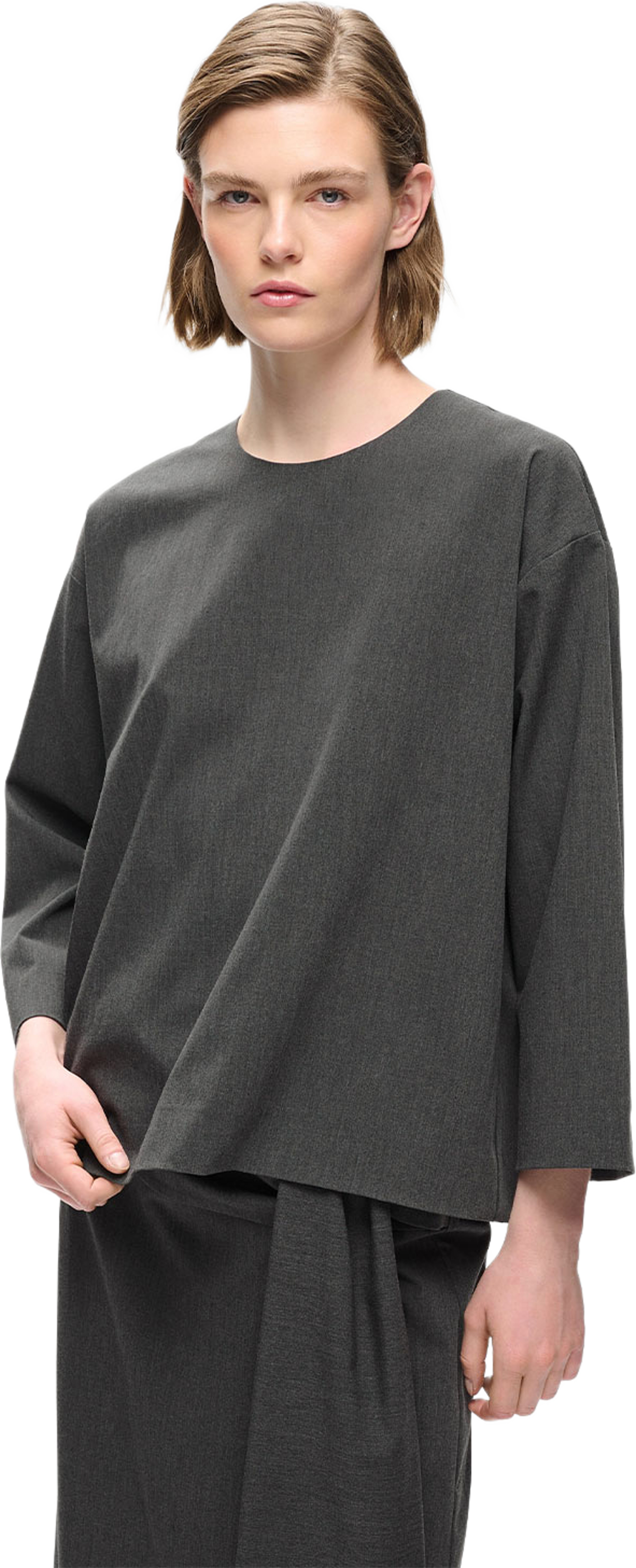 CleoIW Top, från Inwear, i färgen Dark Grey Melange. Klicka för att öppna bilden i stort format