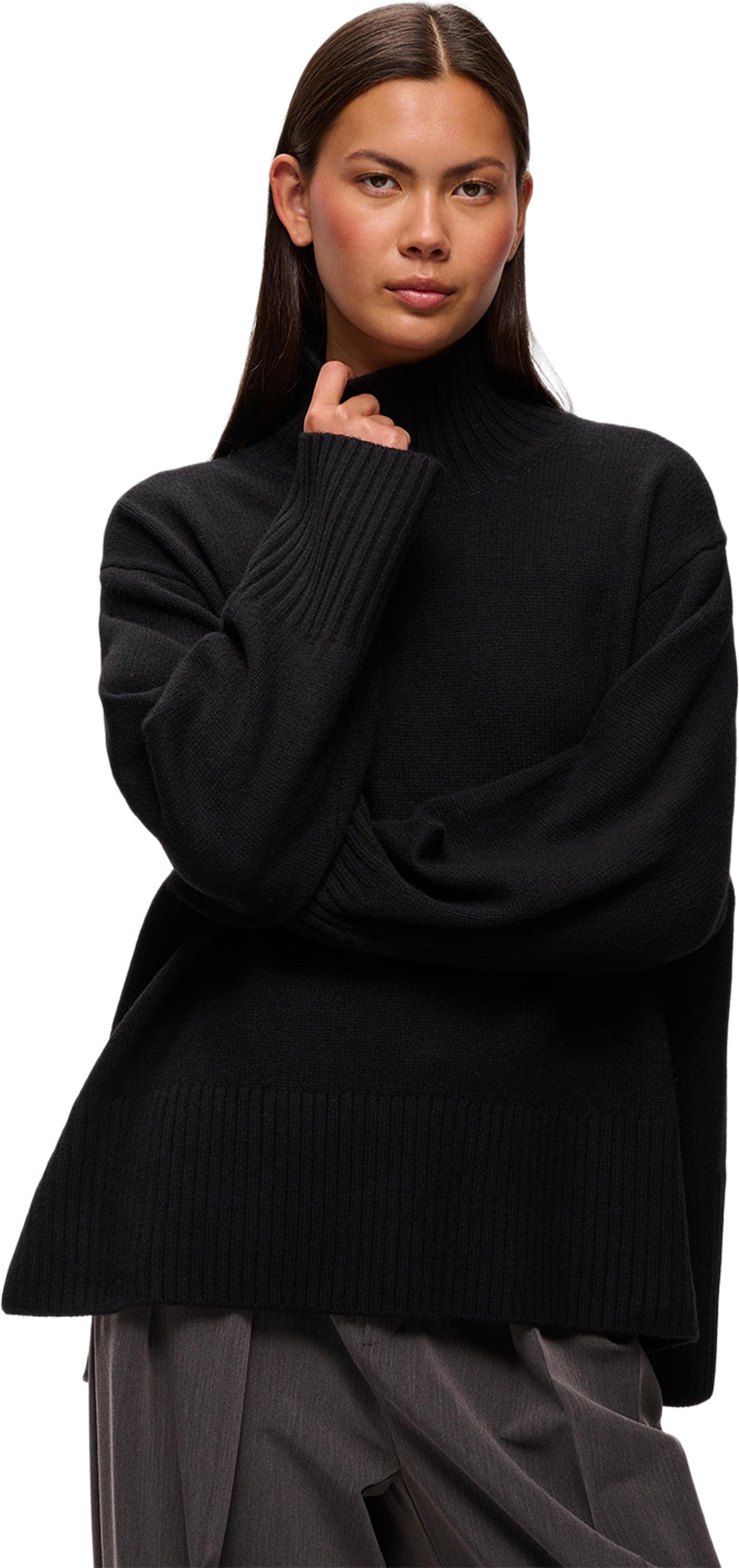 GeaIW Kaxy Highneck Pullover, från Inwear, i färgen Black. Klicka för att öppna bilden i stort format