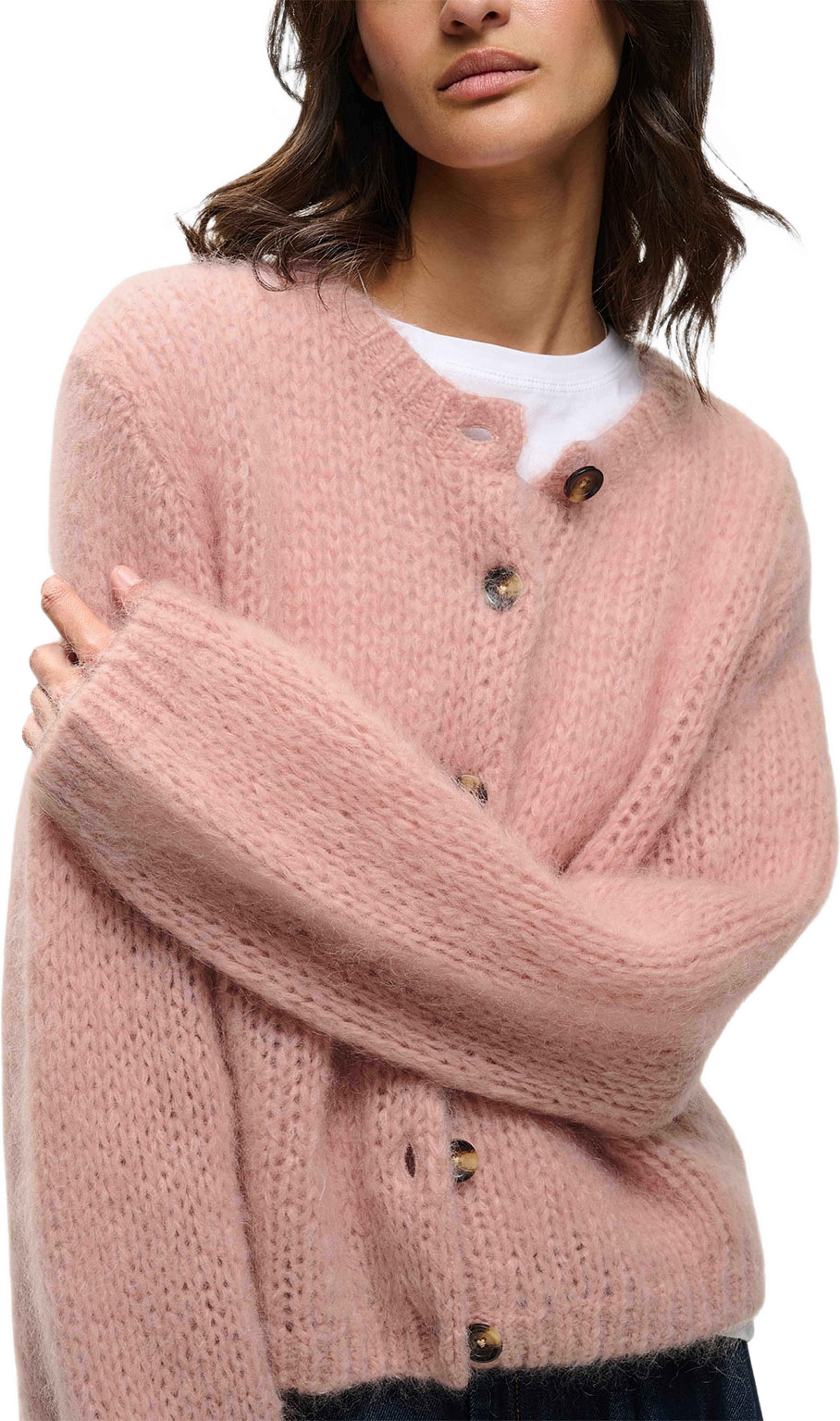 Jetra Cardigan, från Inwear, i färgen Pale Mauve. Klicka för att öppna bilden i stort format