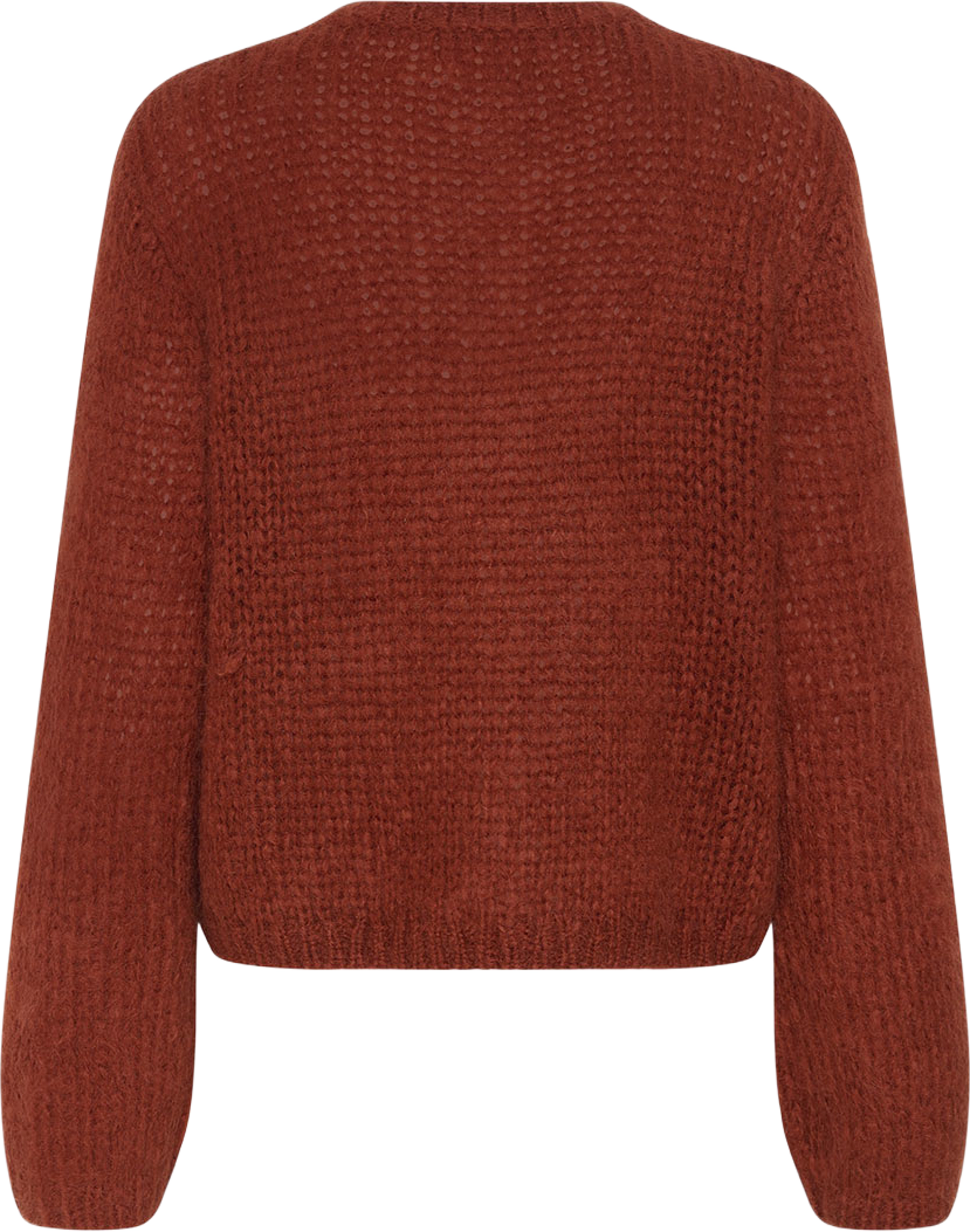 Jetra Cardigan, från Inwear, i färgen Red Ochre. Klicka för att öppna bilden i stort format