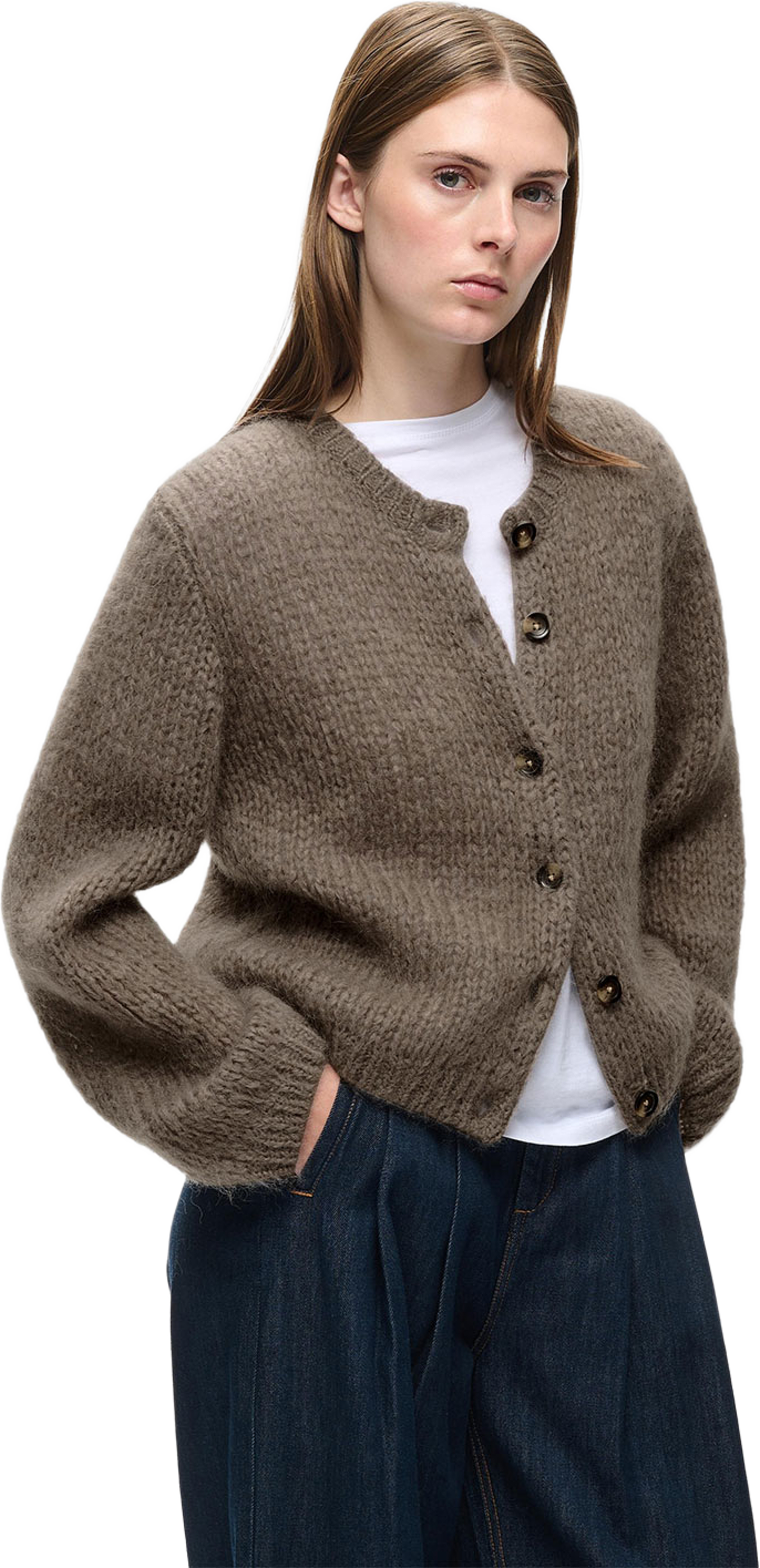 Jetra Cardigan, från Inwear, i färgen Cinder. Klicka för att öppna bilden i stort format