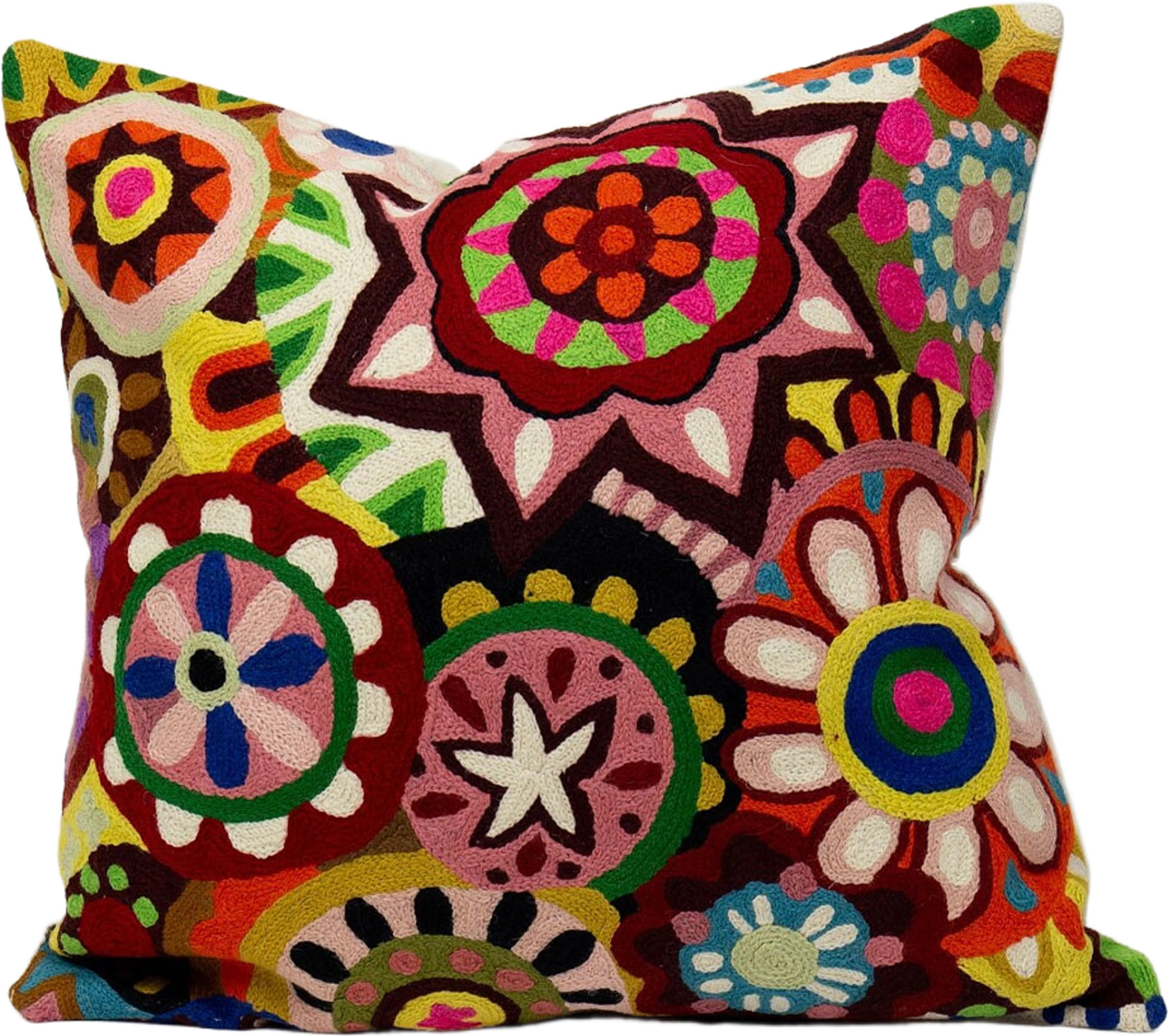 Kashmir meadow kuddfodral 50x50, från A World of Craft, i färgen Multi. Klicka för att öppna bilden i stort format