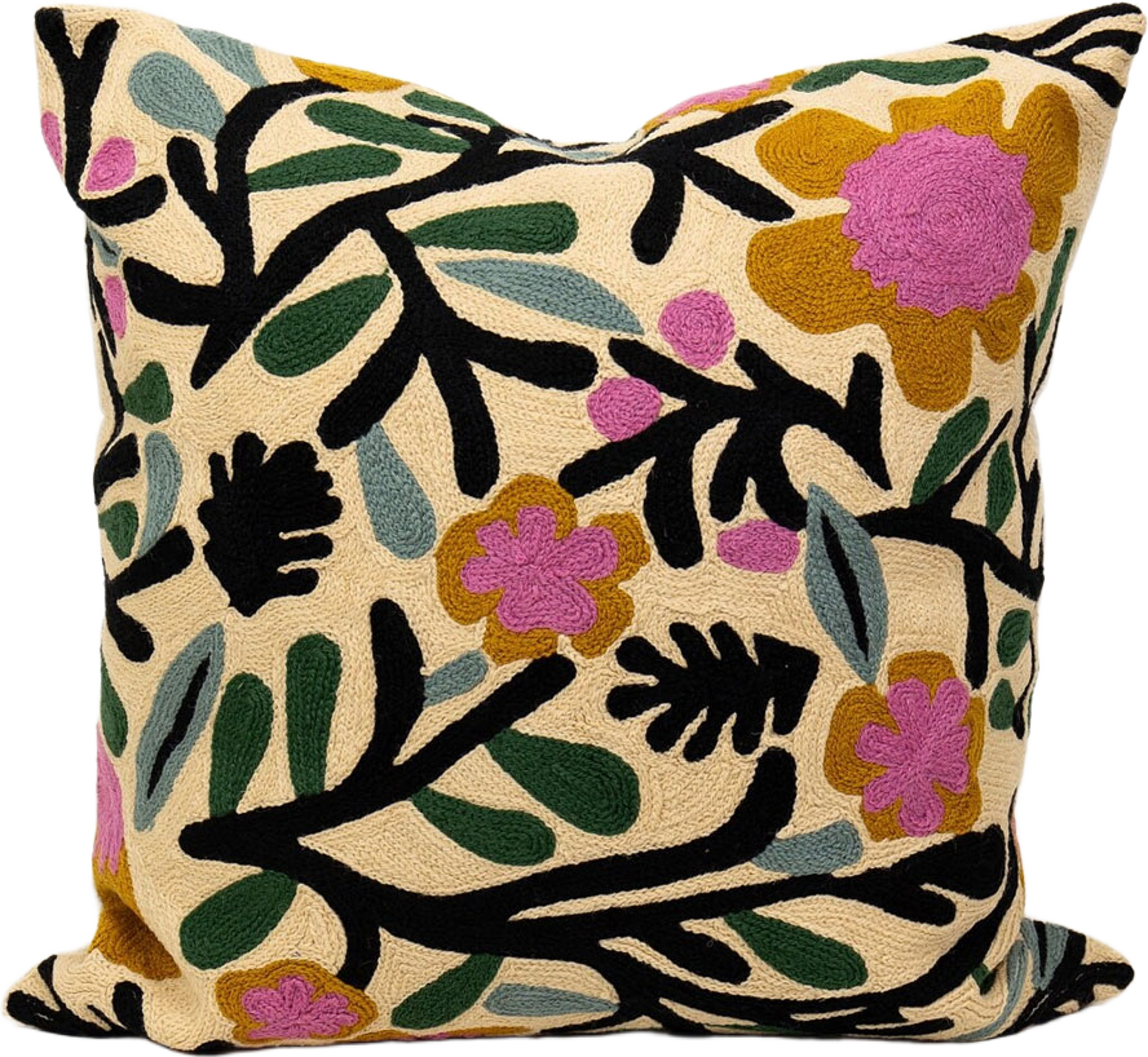 Kashmir twigs kuddfodral 50x50, från A World of Craft, i färgen Multi. Klicka för att öppna bilden i stort format