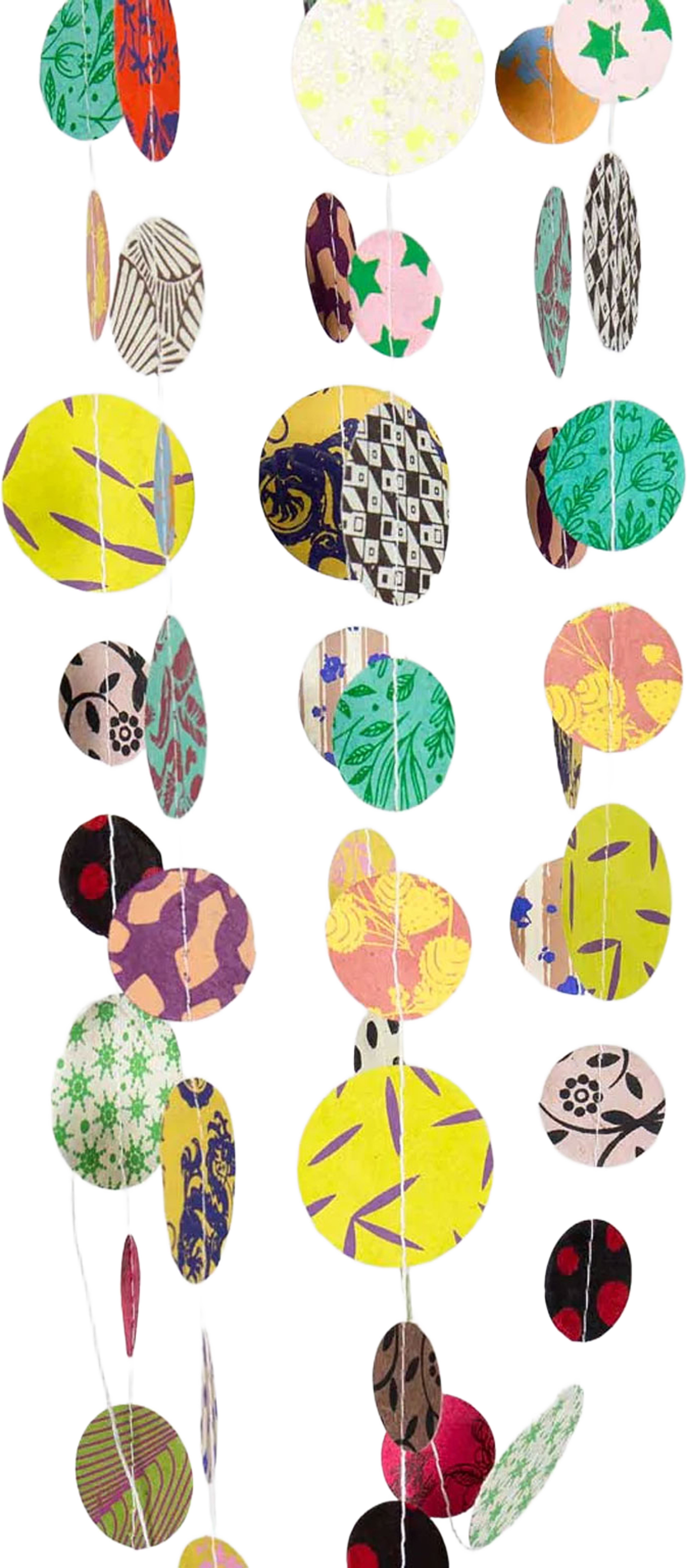 Dots in a row girlang, från A World of Craft, i färgen Multi. Klicka för att öppna bilden i stort format