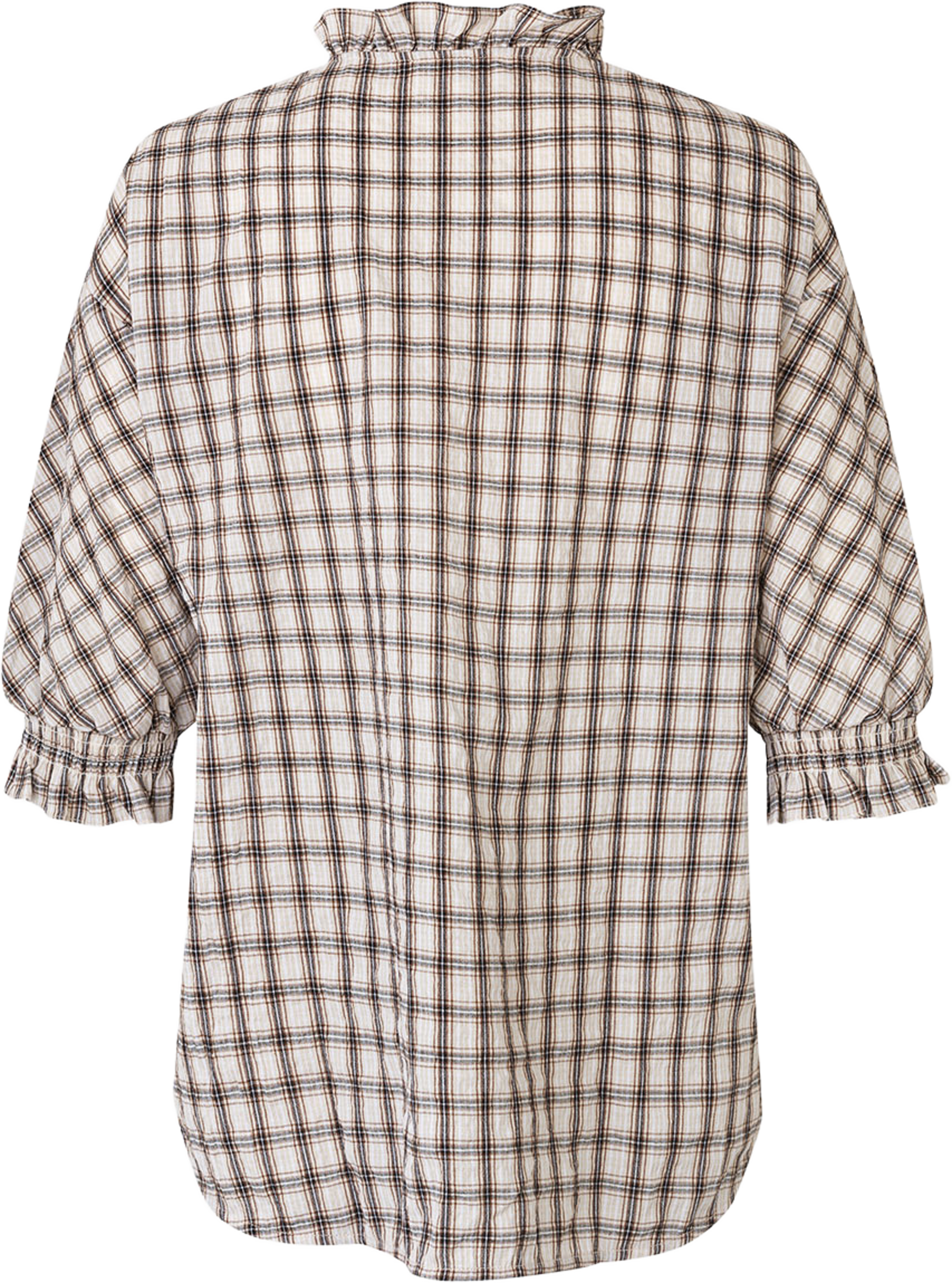 Margrit Blouse, från Baum und Pferdgarten, i färgen Creme Mini Check. Klicka för att öppna bilden i stort format