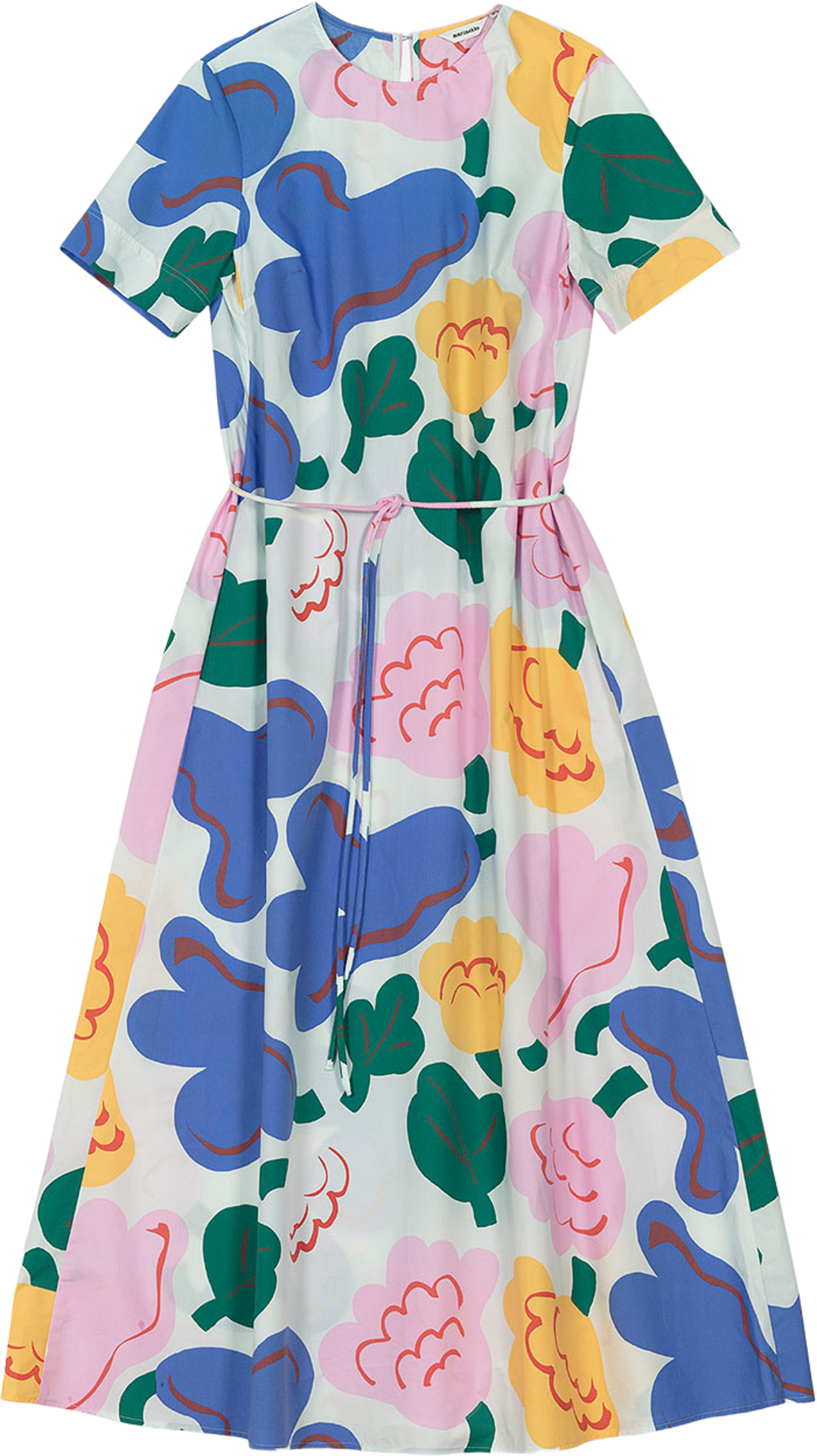 Asetelma Kukasta Kukkaan, från Marimekko, i färgen Light Green, Green, Blue. Klicka för att öppna bilden i stort format