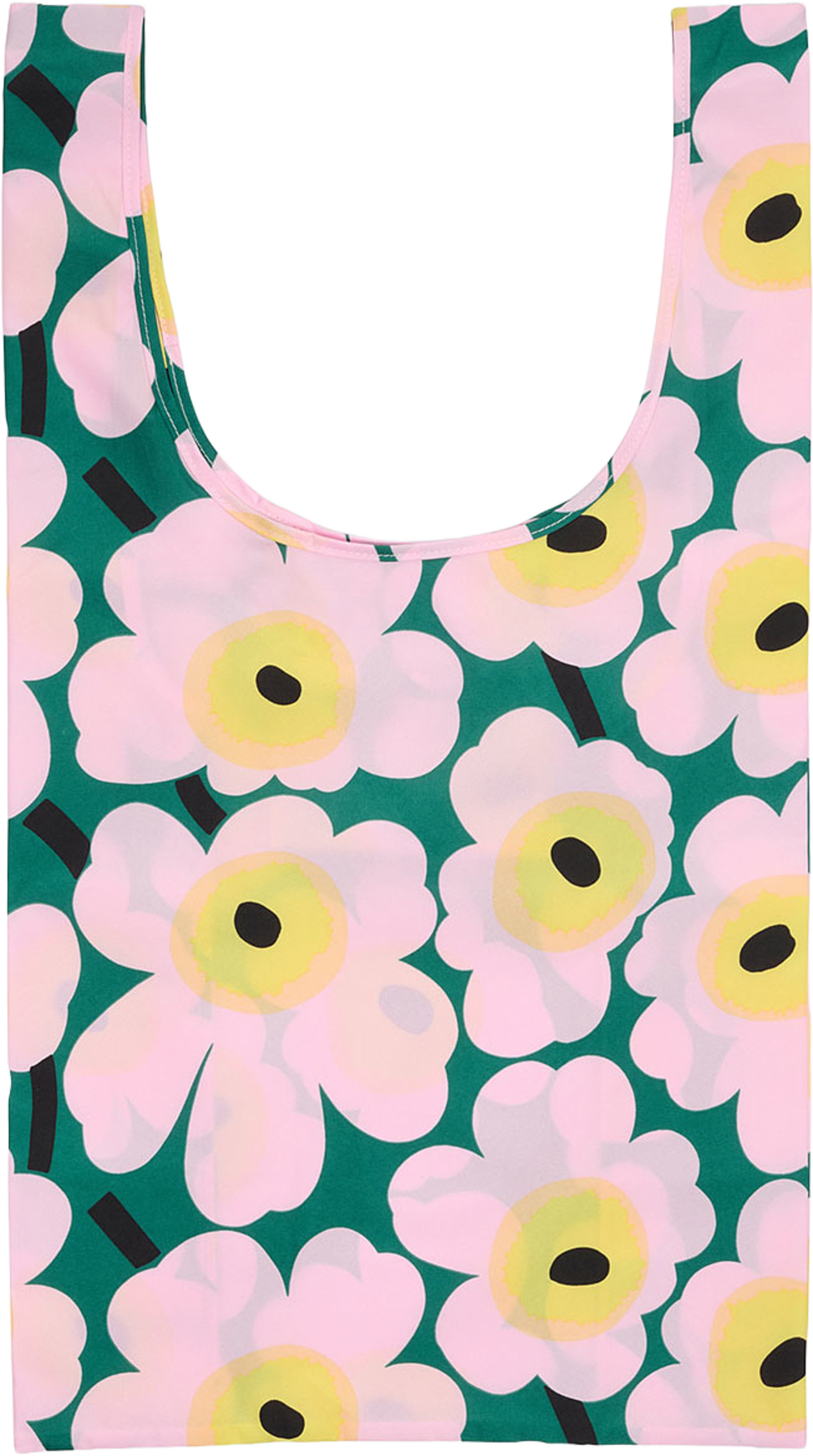 Smartbag Unikko, från Marimekko, i färgen Green, Light Pink, Yellow. Klicka för att öppna bilden i stort format