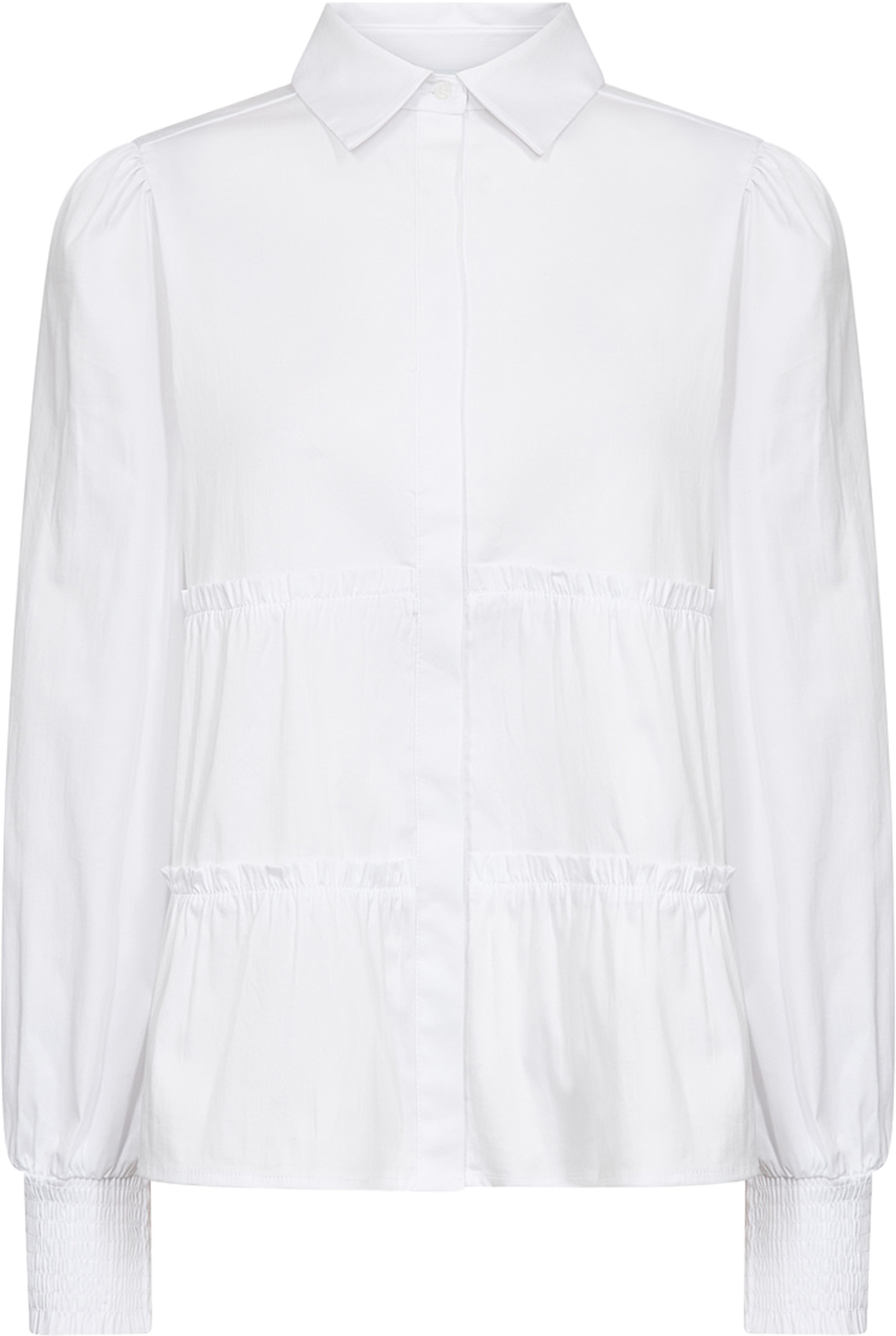 Isla Solid 95 Shirt, från Leveté Room, i färgen White. Klicka för att öppna bilden i stort format