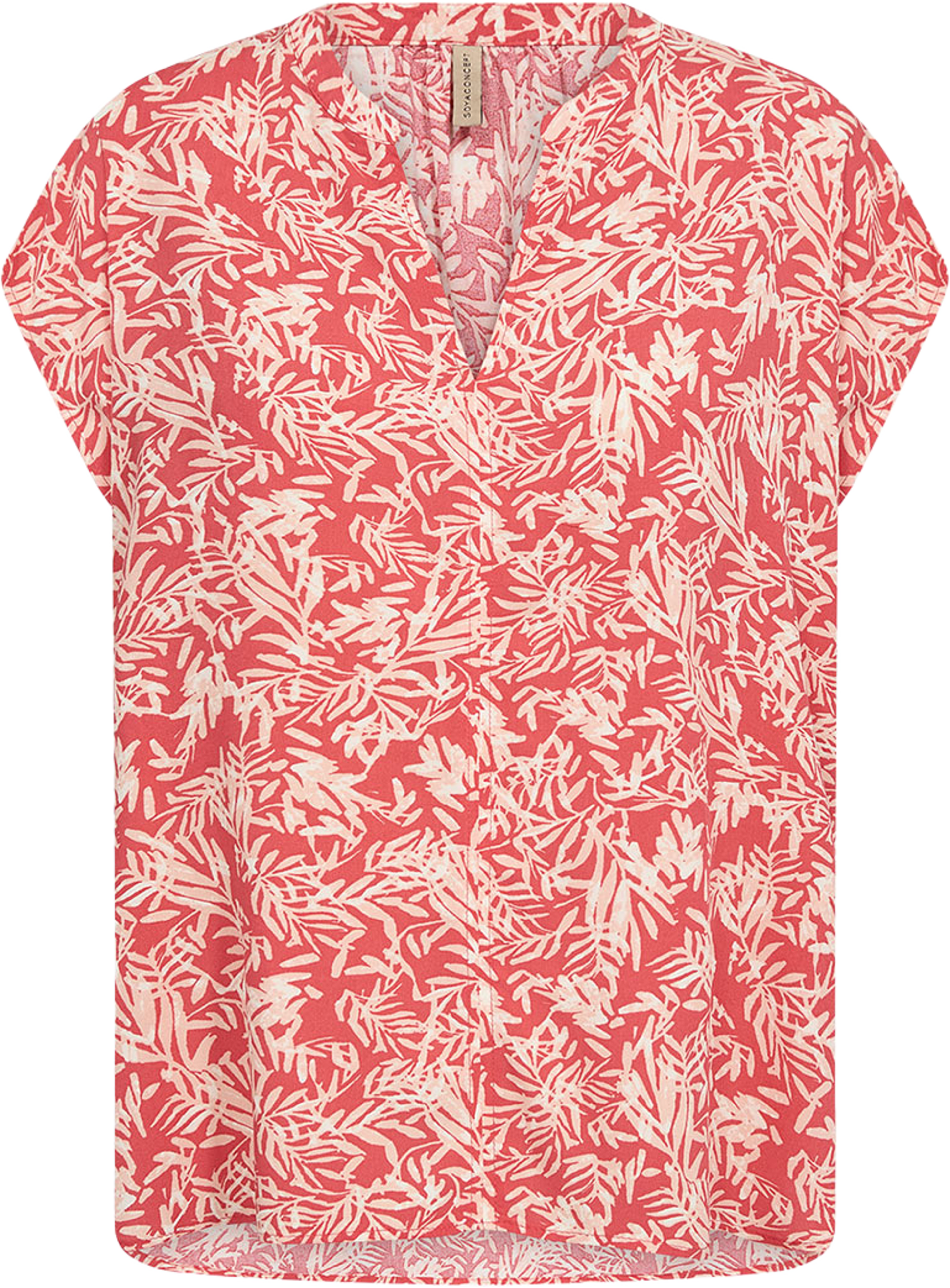 Faye 2 Blouse, från Soyaconcept, i färgen Bittersweet Combi. Klicka för att öppna bilden i stort format