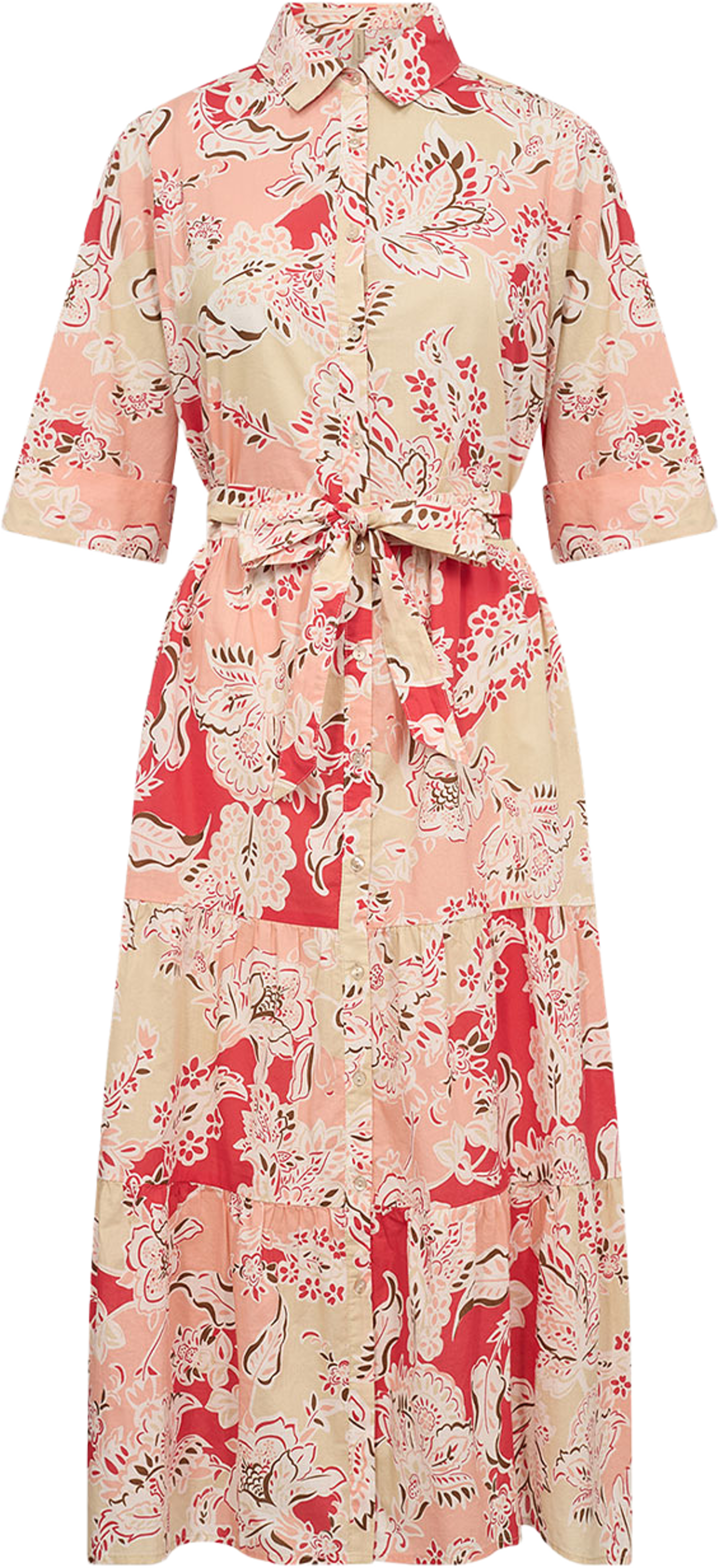 Faldine 2 Dress, från Soyaconcept, i färgen Bittersweet Combi. Klicka för att öppna bilden i stort format