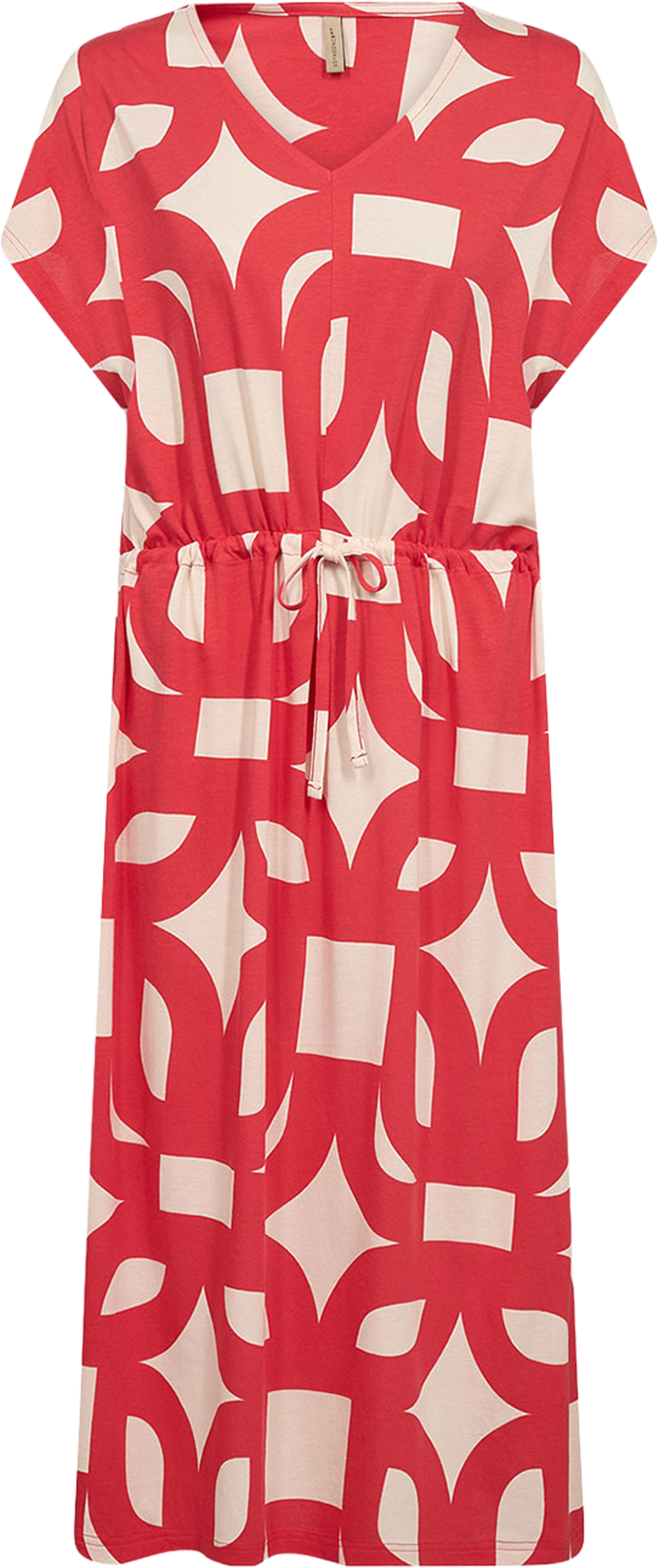 Felicity Aop 543 Dress, från Soyaconcept, i färgen Bittersweet Combi. Klicka för att öppna bilden i stort format