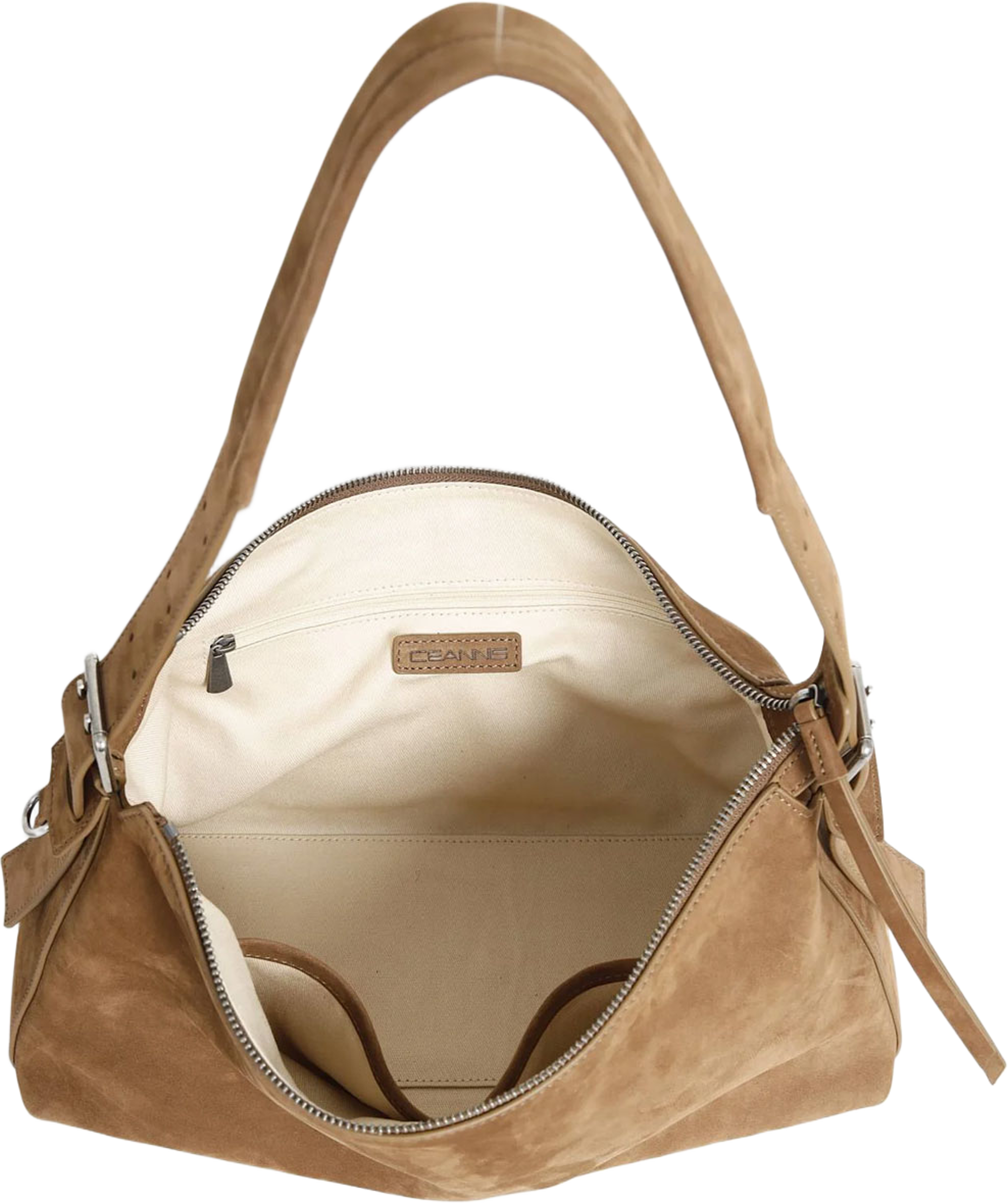 Suede City Bag Large Brown, från Ceannis, i färgen Brown. Klicka för att öppna bilden i stort format