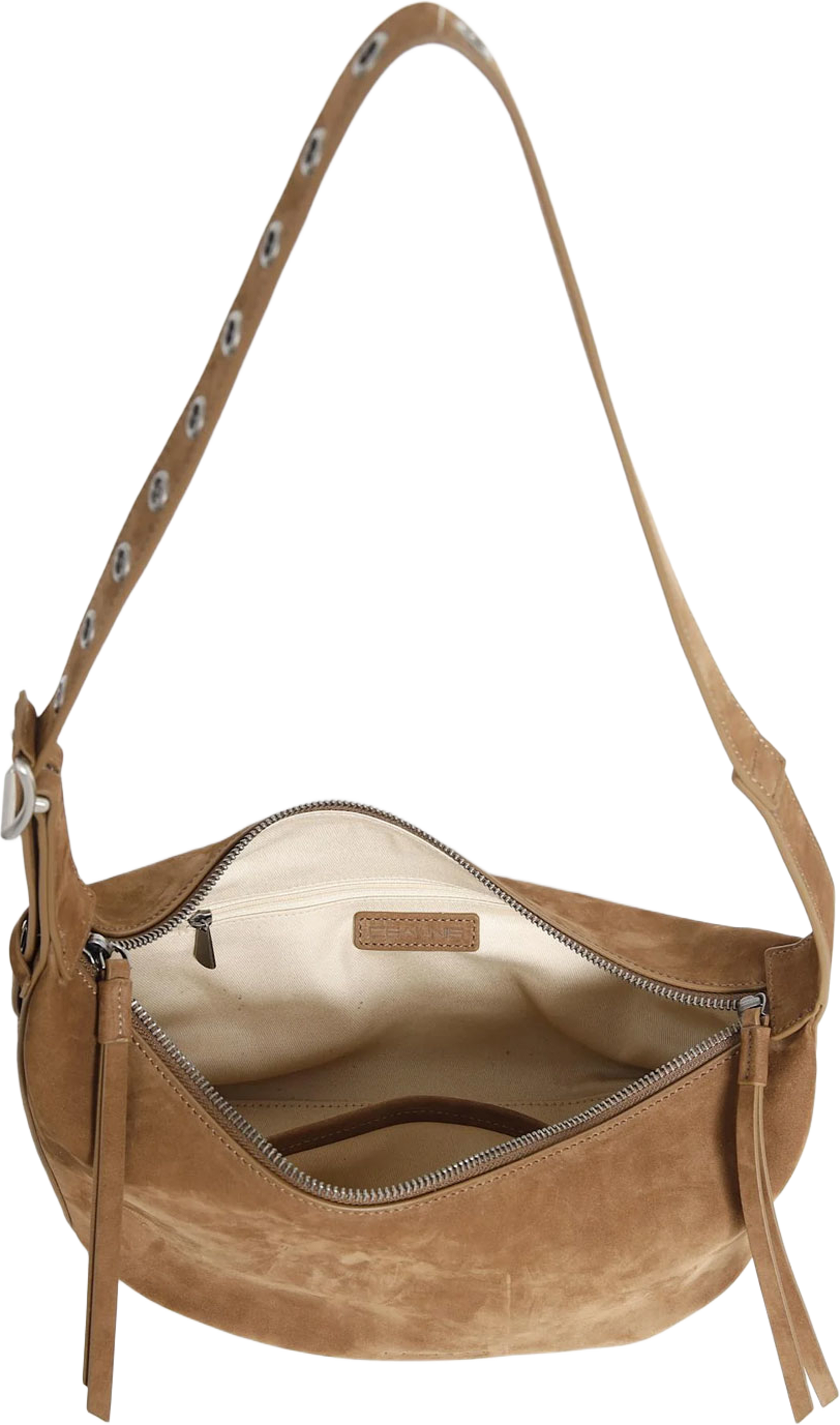 Suede City Bag Small Brown, från Ceannis, i färgen Brown. Klicka för att öppna bilden i stort format