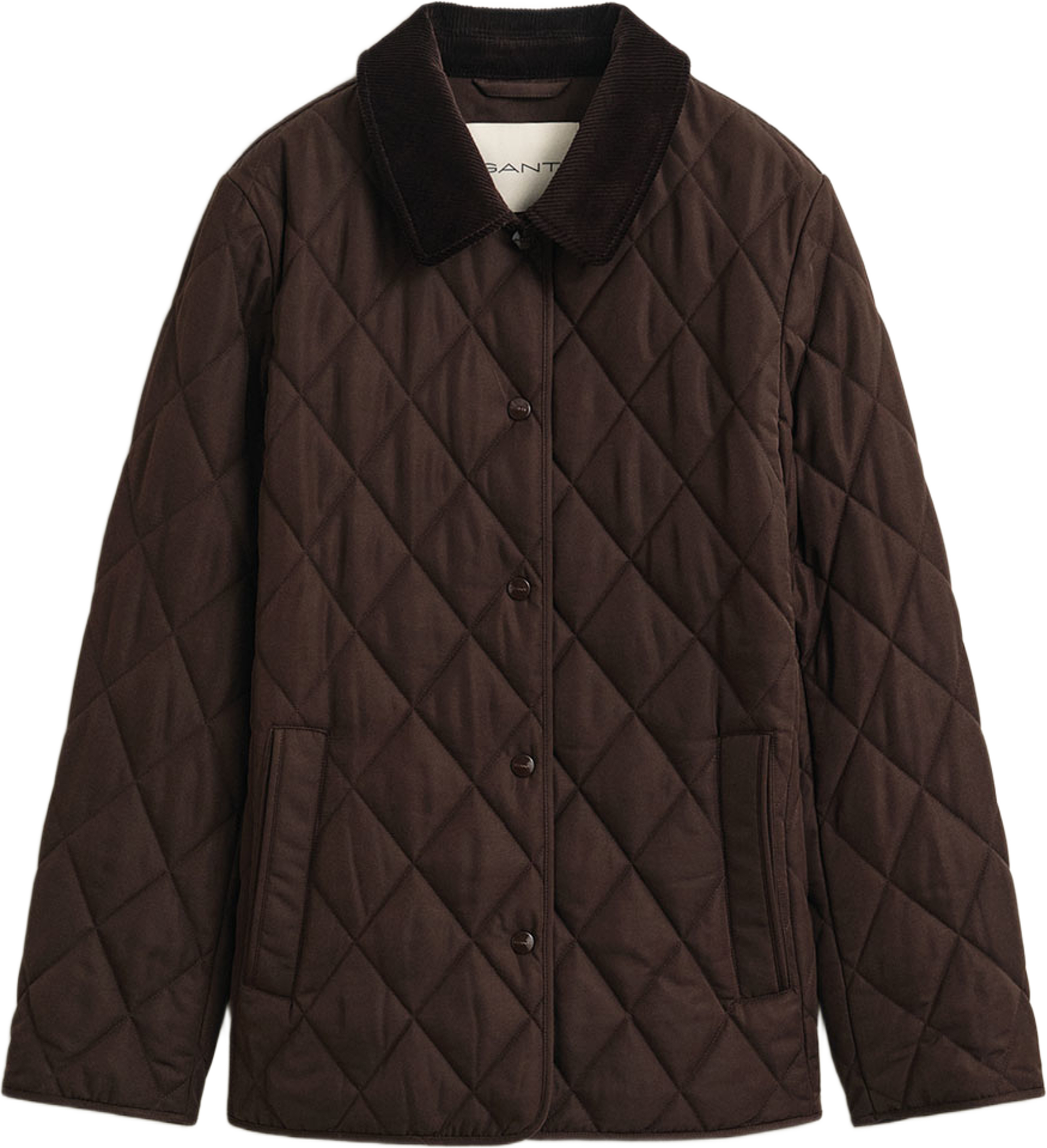 Fitted Quilted Jacket, från GANT, i färgen Deep Brown. Klicka för att öppna bilden i stort format