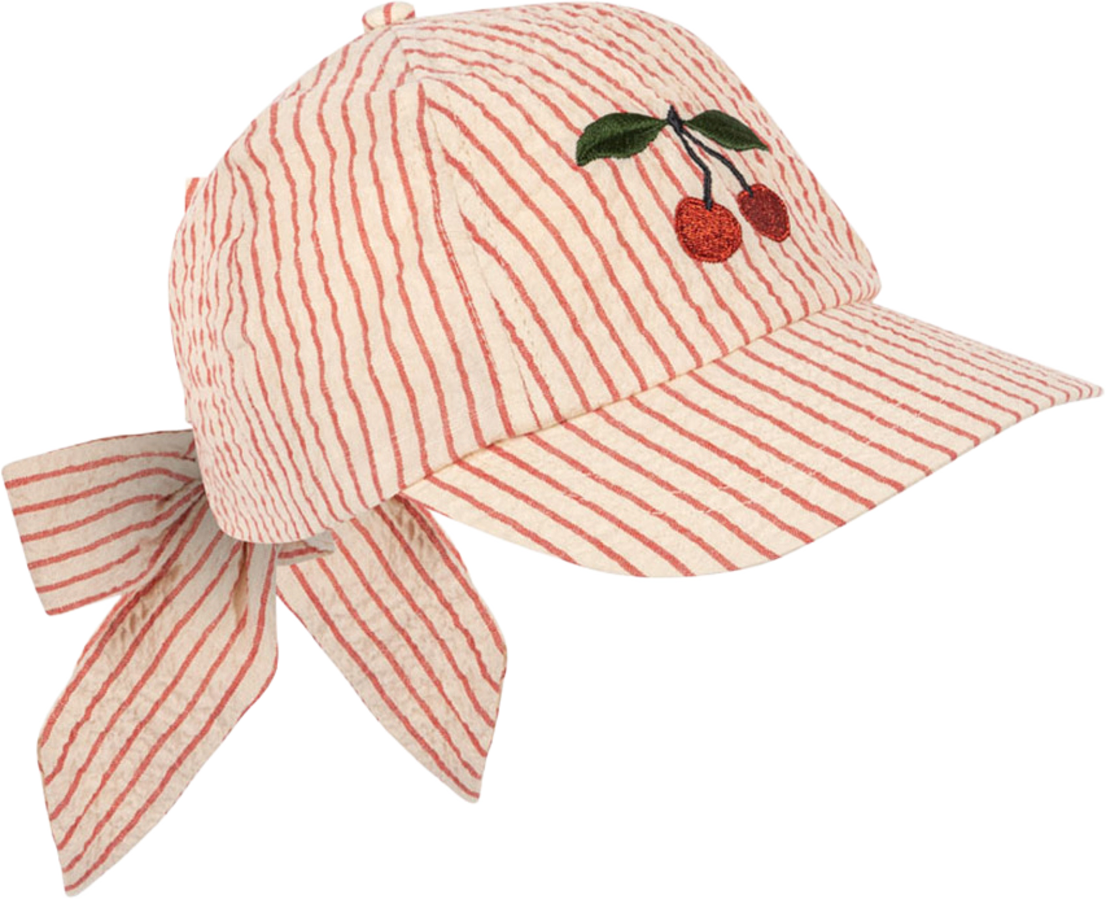 Ellie Bow Cap Gots, från Konges Sløjd, i färgen Amour Stripe. Klicka för att öppna bilden i stort format