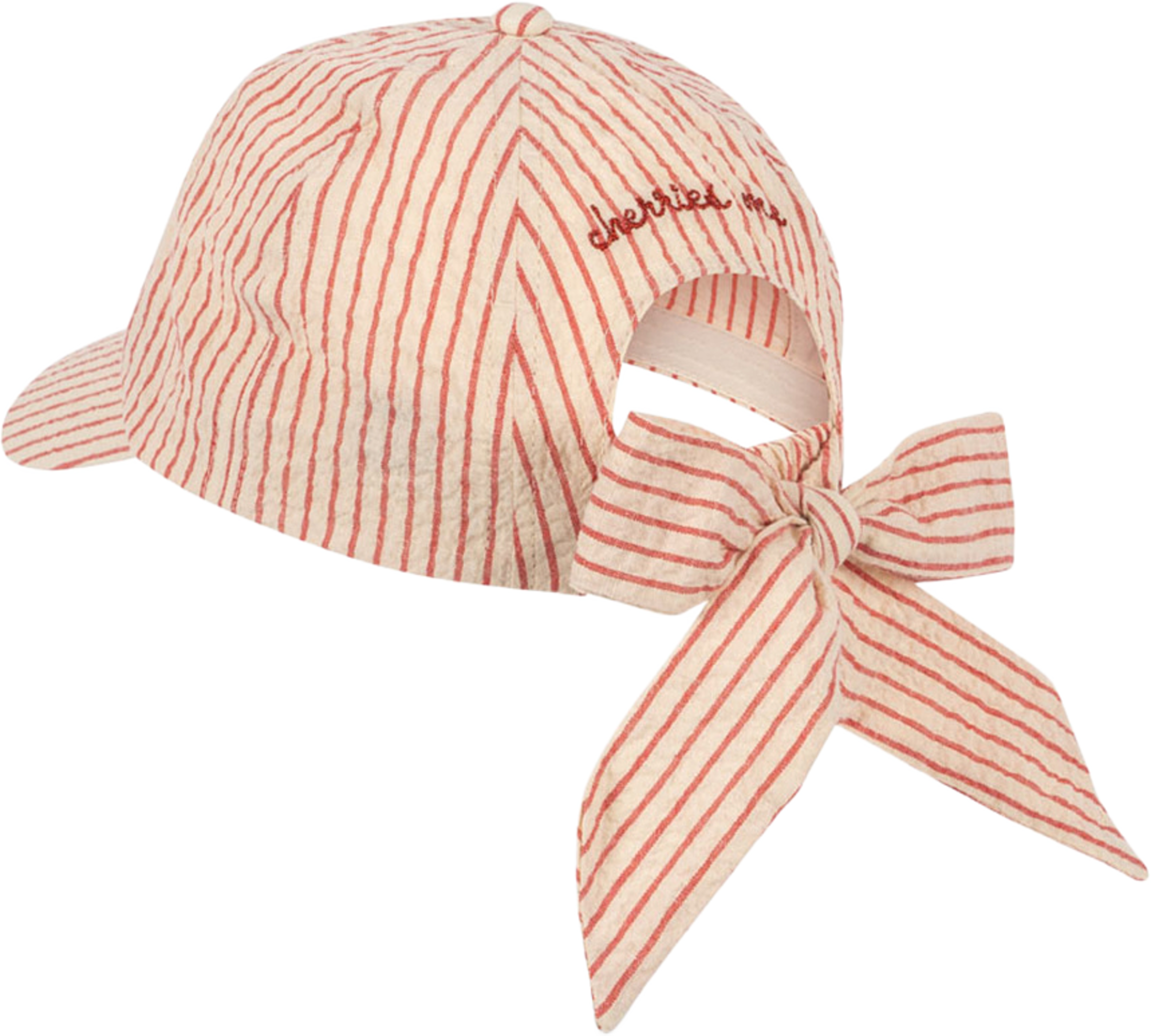 Ellie Bow Cap Gots, från Konges Sløjd, i färgen Amour Stripe. Klicka för att öppna bilden i stort format