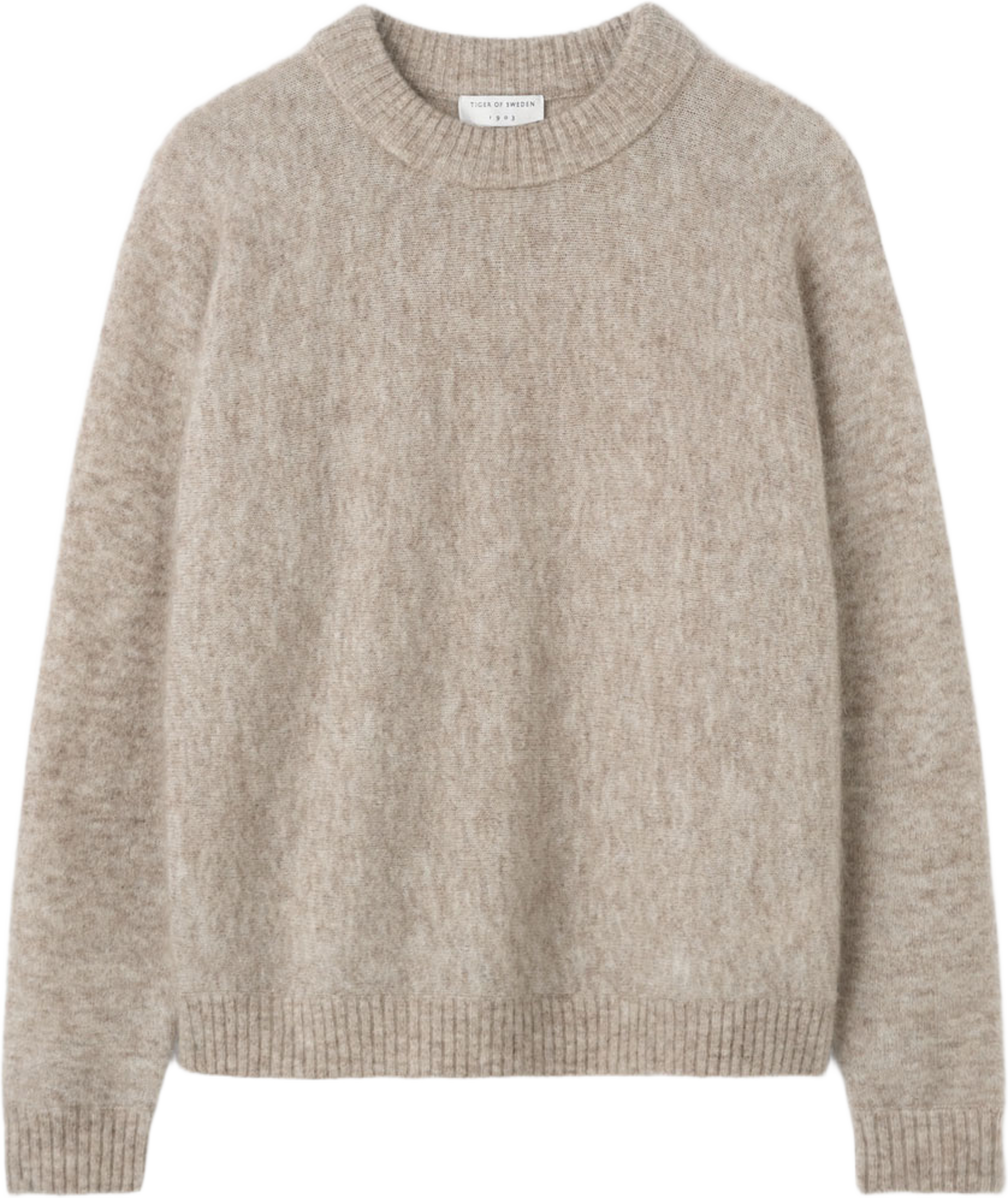 Gwynn RWS Mohair-Tröja, från Tiger of Sweden, i färgen Beige Melange. Klicka för att öppna bilden i stort format