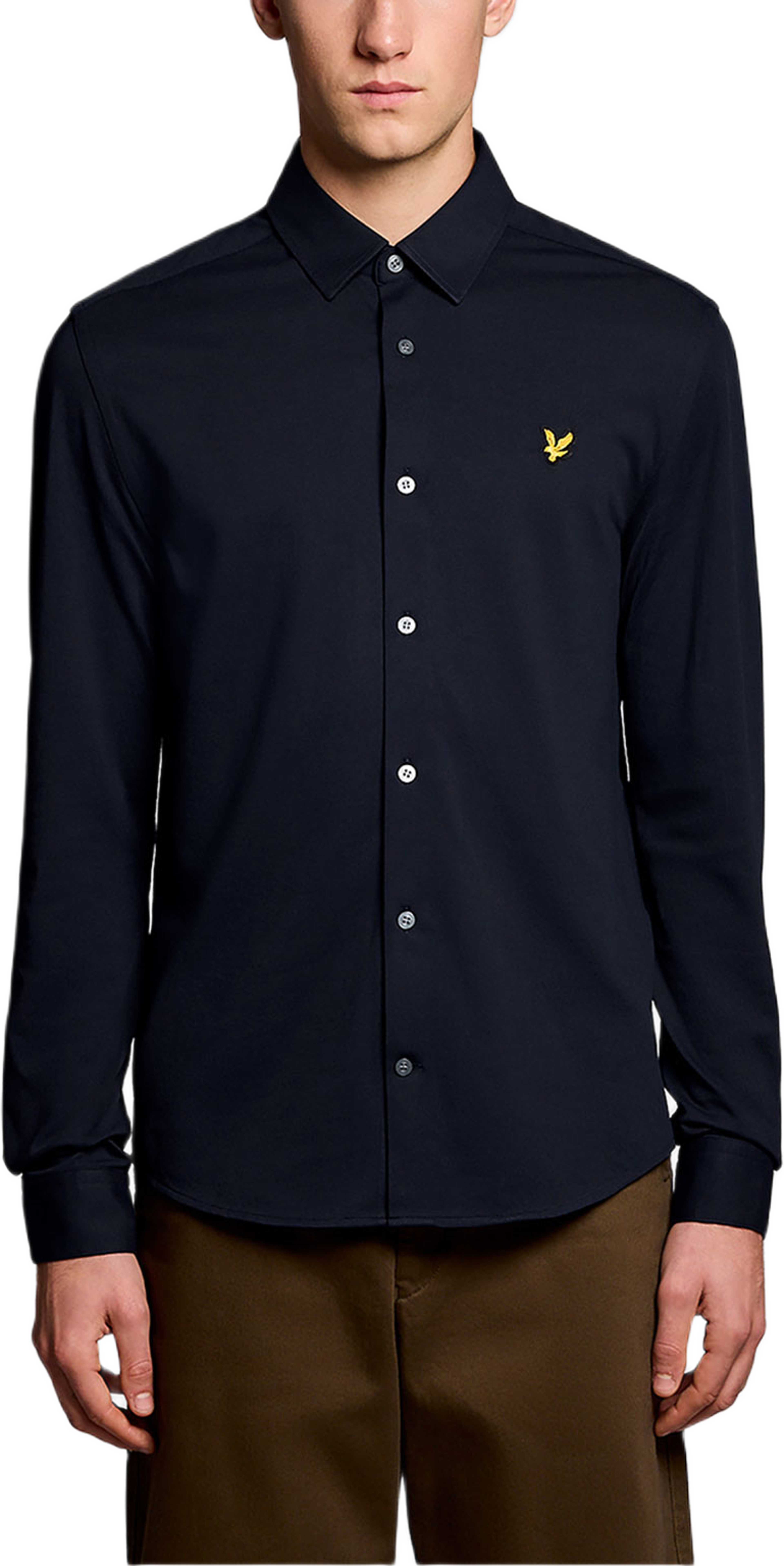 Pique Jersey Shirt, från Lyle & Scott, i färgen Dark Navy. Klicka för att öppna bilden i stort format