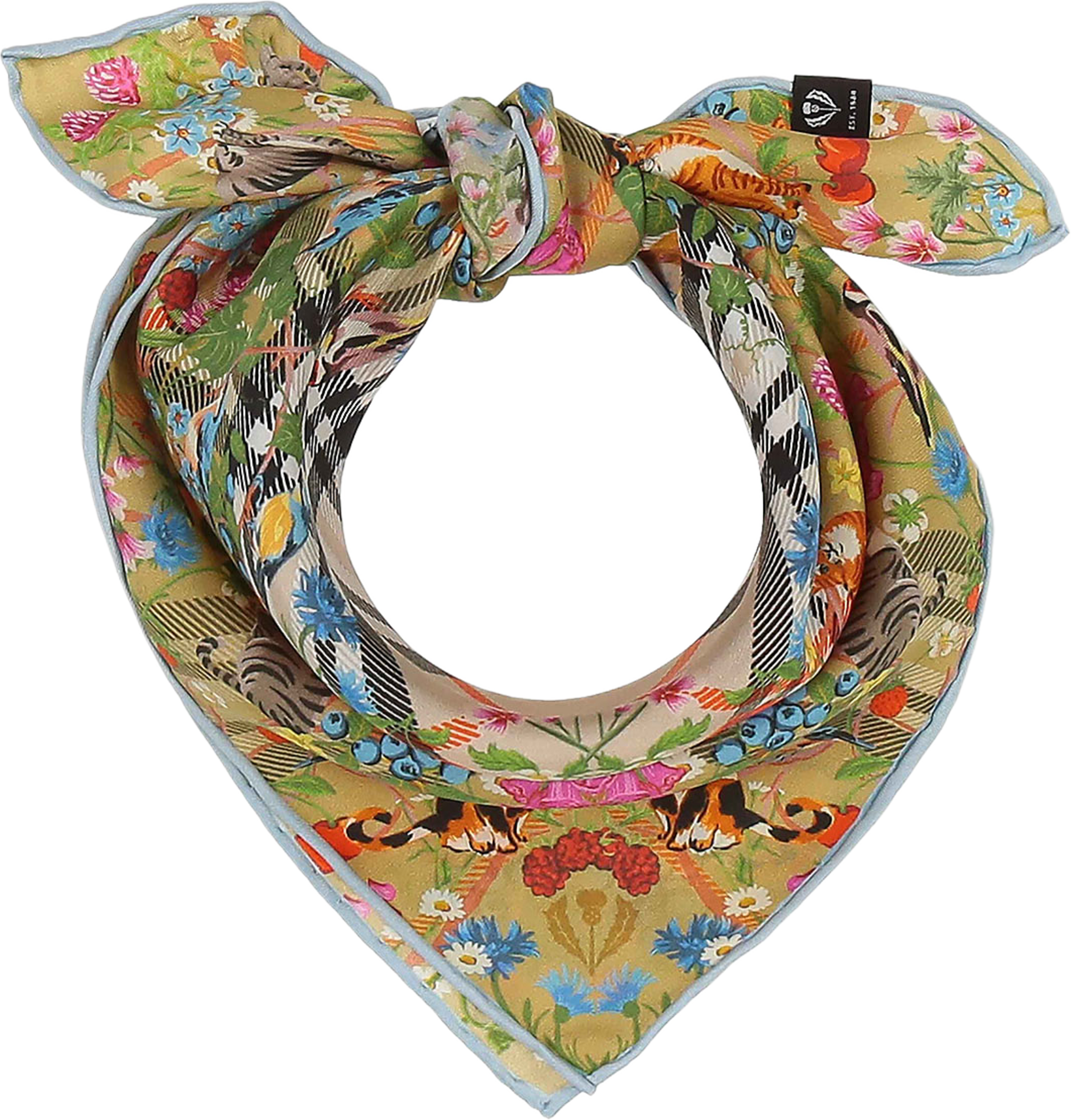 Silkes Sjal 50x50 cm, från Fraas, i färgen Organic Green. Klicka för att öppna bilden i stort format