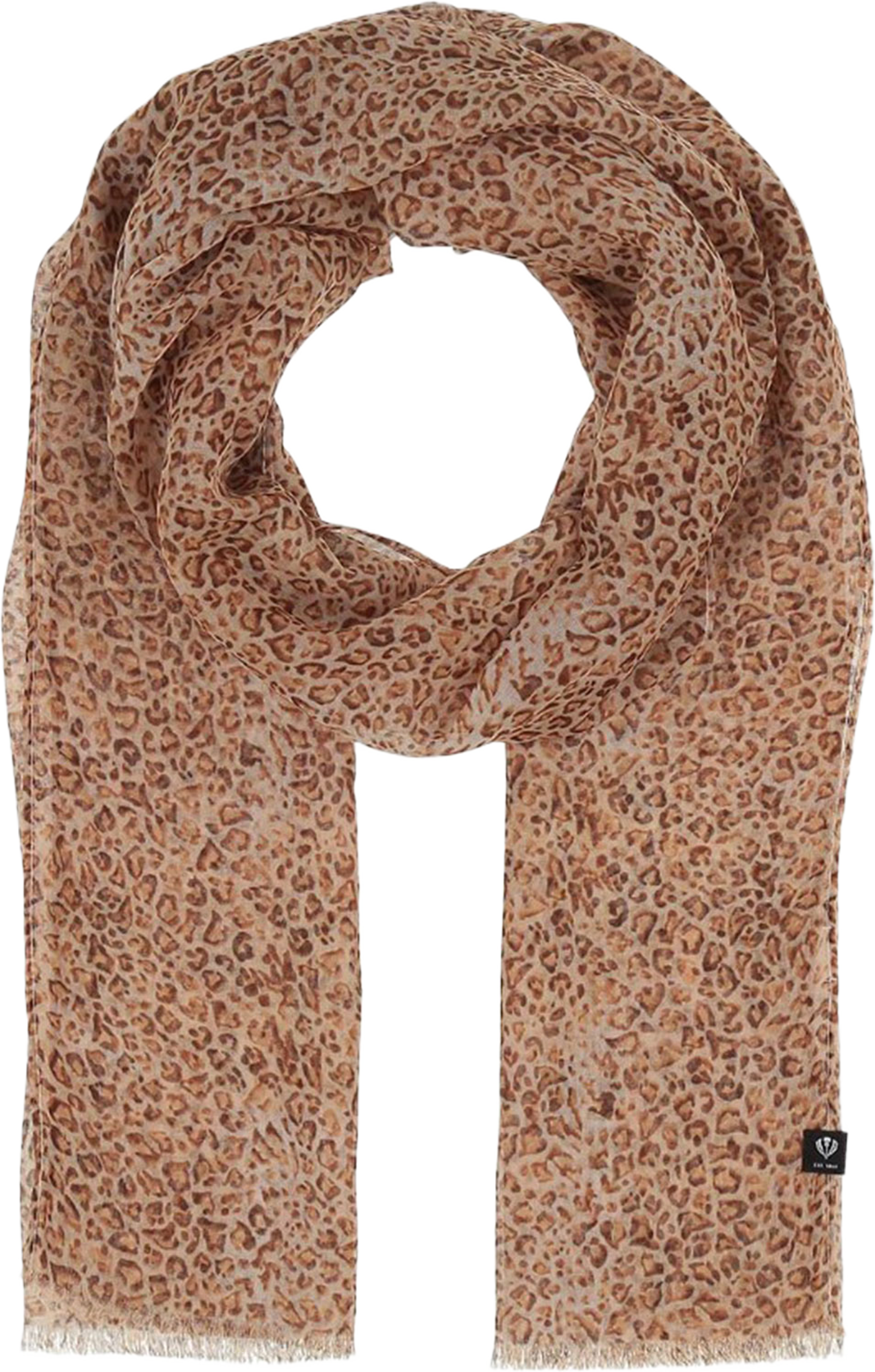 Mönstrad Sjal 50x50 cm, från Fraas, i färgen Camel. Klicka för att öppna bilden i stort format