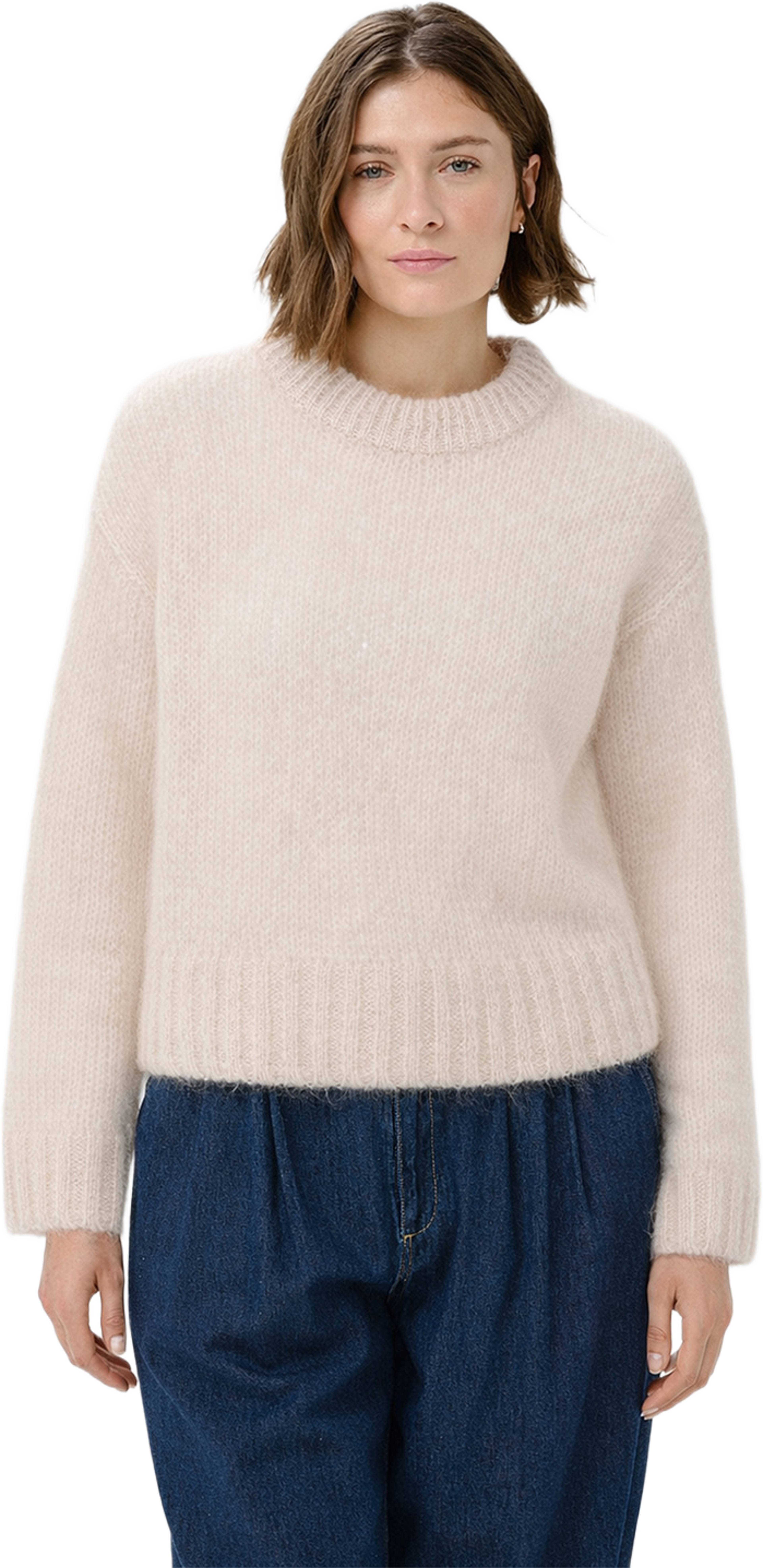 Sille PW PU Sweater, från Part Two, i färgen Whitecap Gray. Klicka för att öppna bilden i stort format